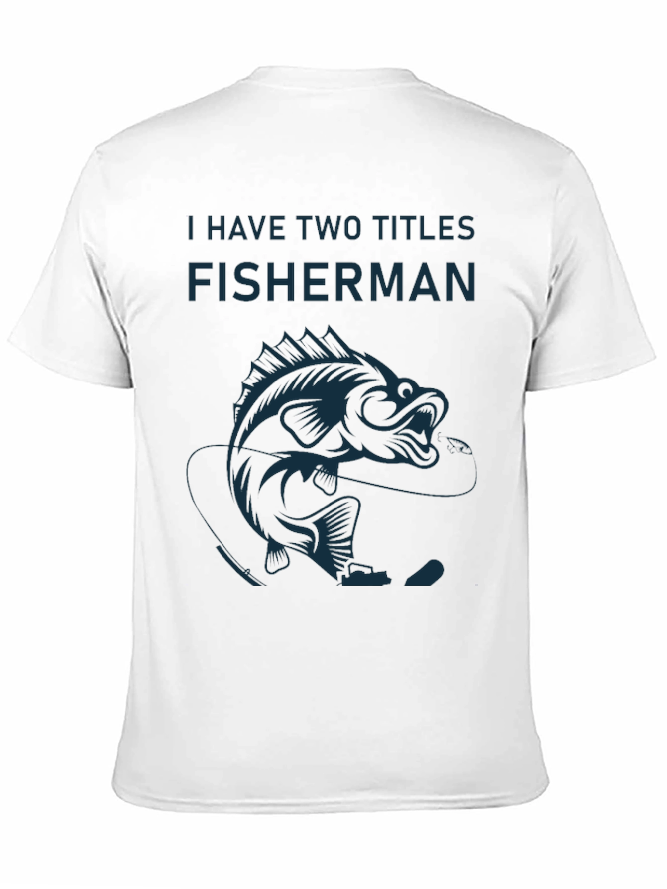 Fisherman Graphic T-Shirt - Black Cotton Tee