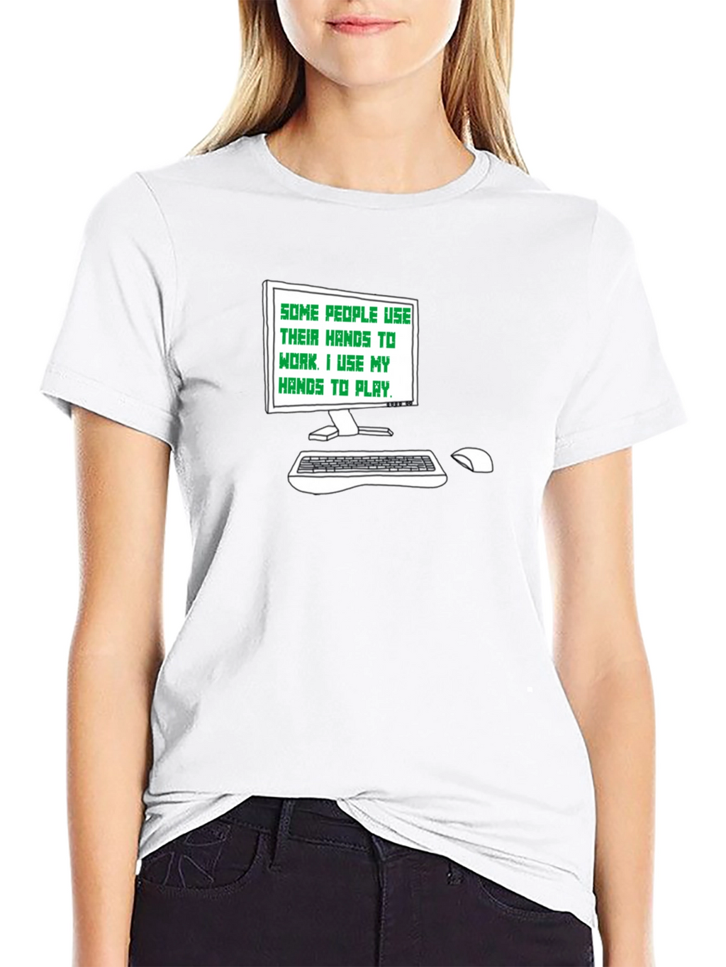 Gamer Tee: Hands to Play Black T-Shirt