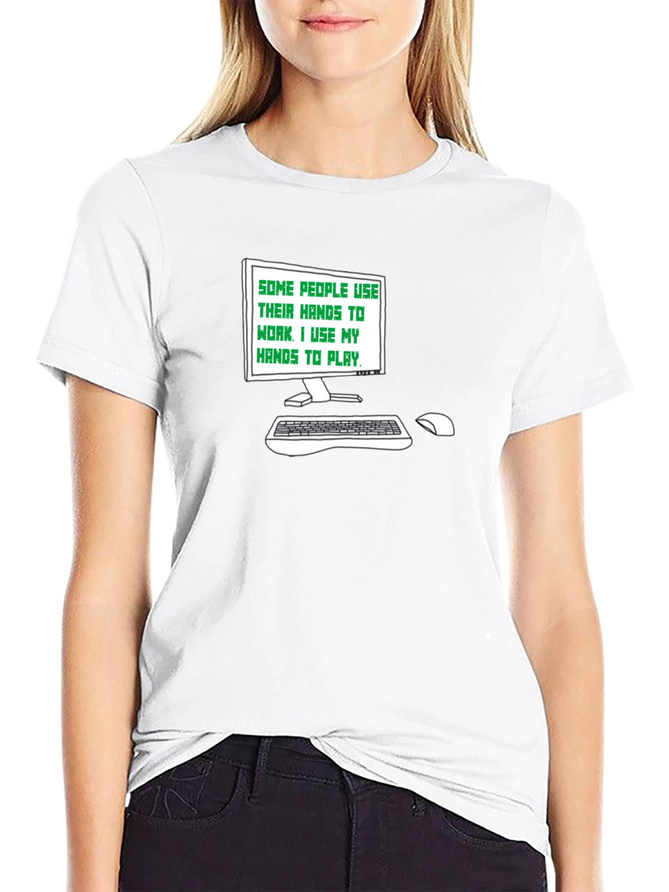 Gamer Tee: Hands to Play Black T-Shirt