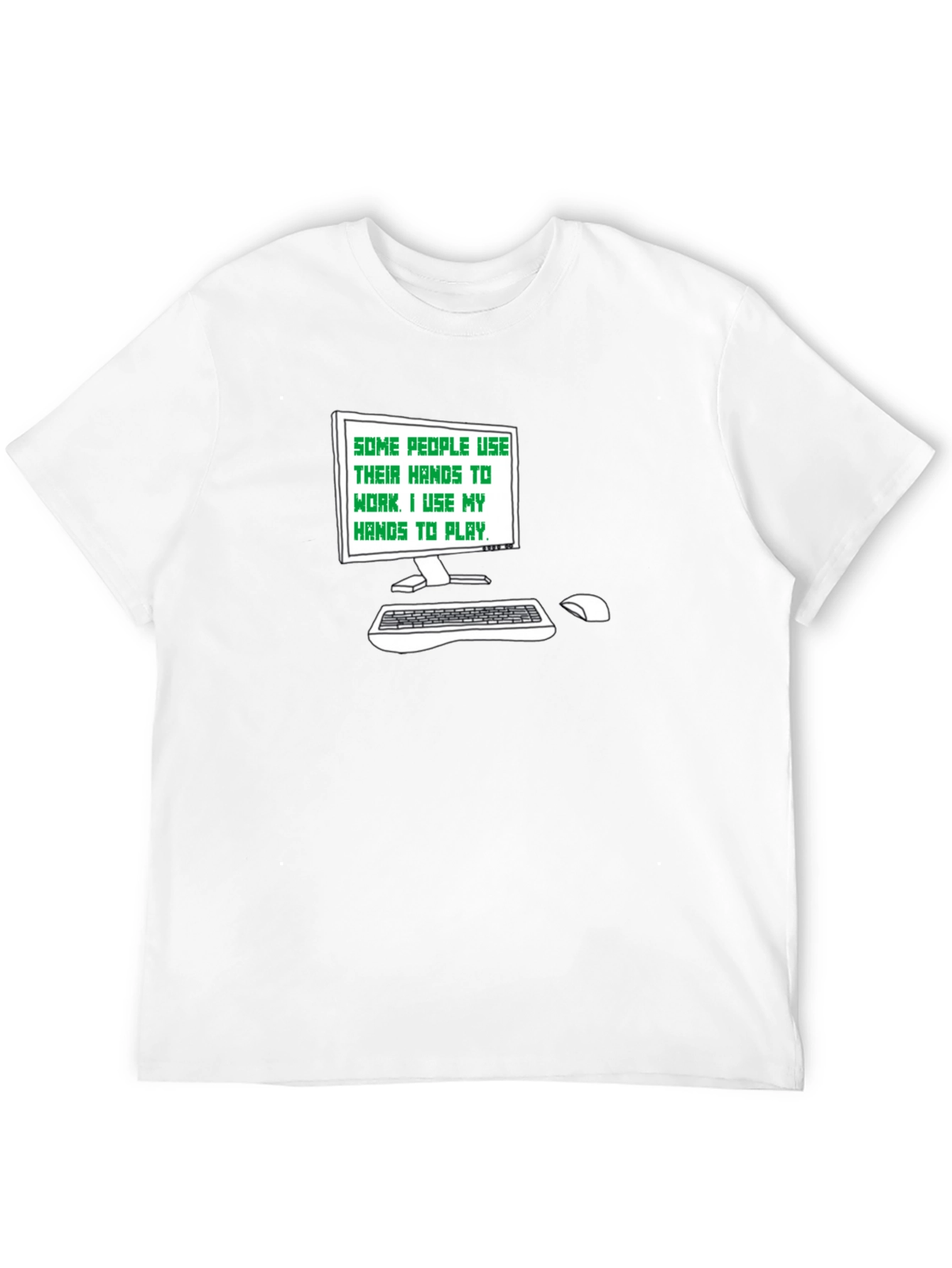 Gamer Tee: Hands to Play Black T-Shirt