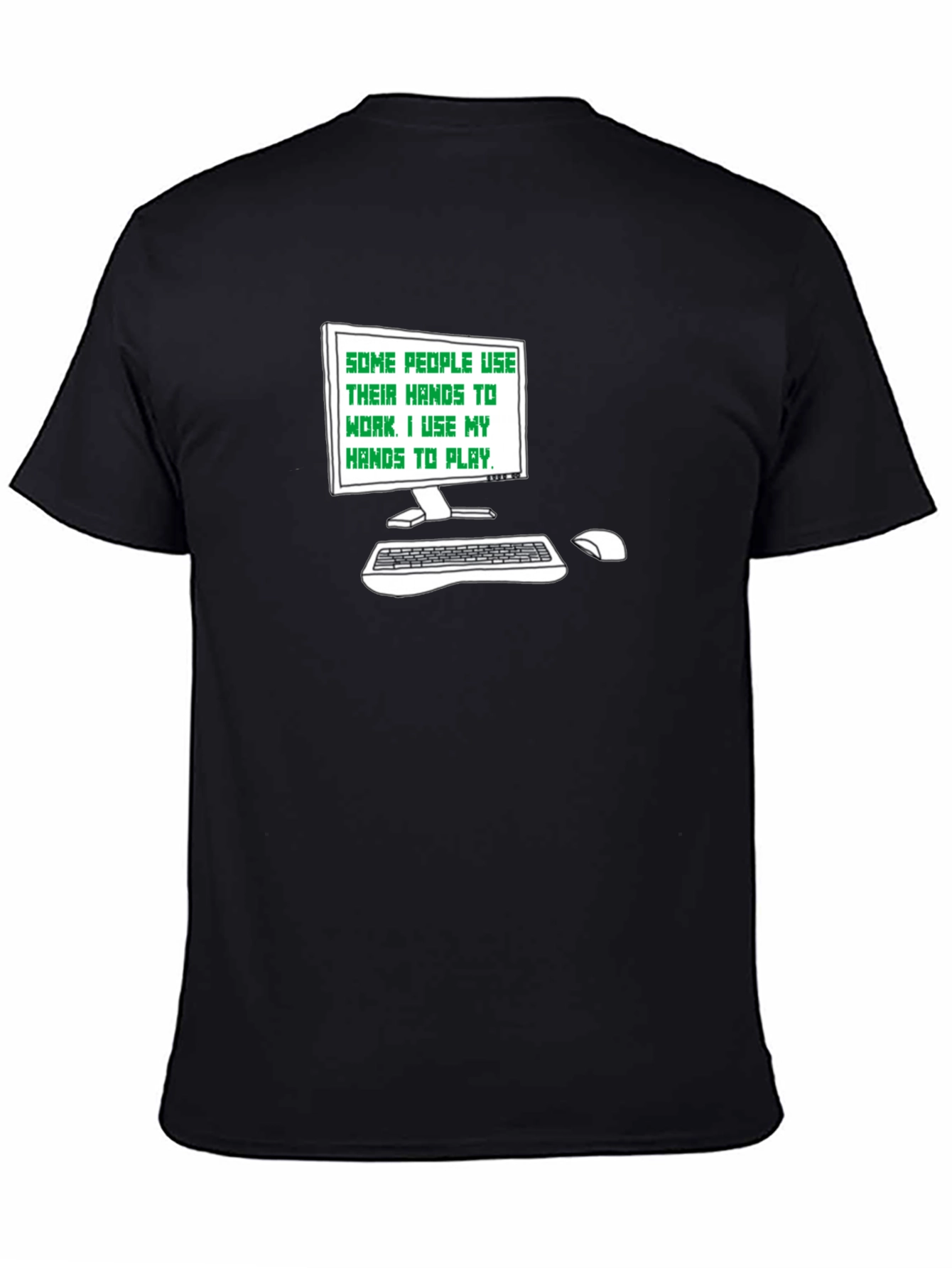 Gamer Tee: Hands to Play Black T-Shirt