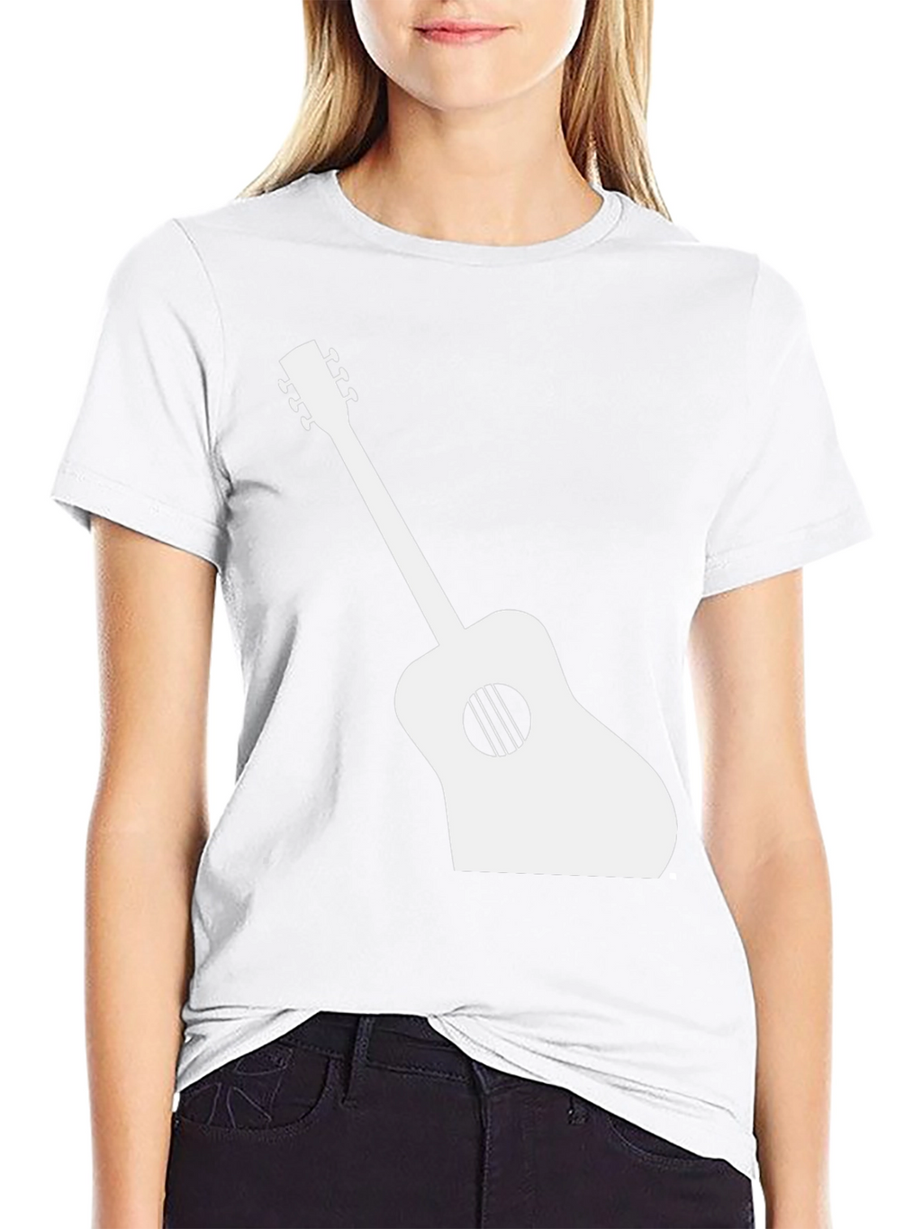 Guitar Graphic Tee - Black Casual T-Shirt