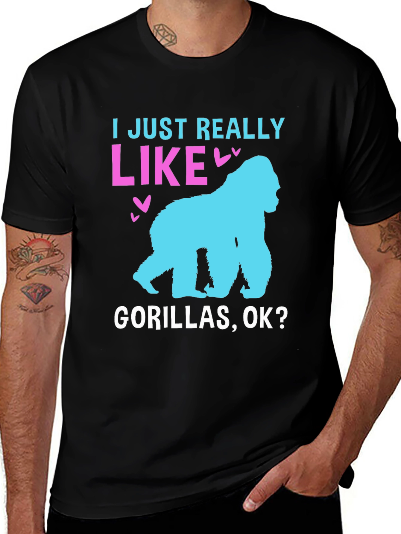 I Like Gorillas T-Shirt Funny Gorilla Lover Tee