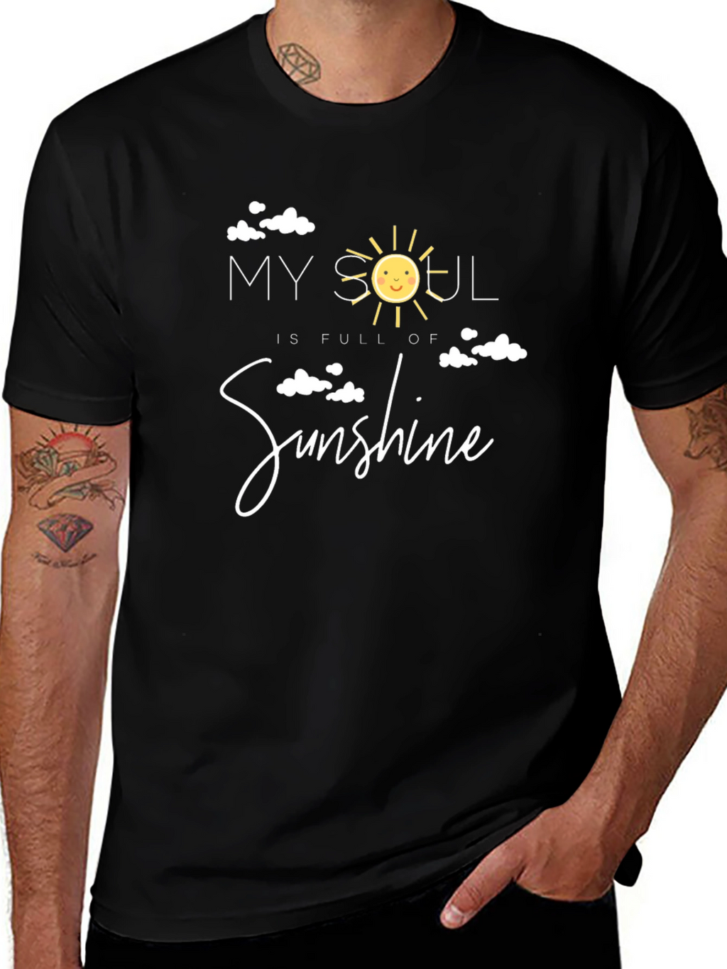 My Soul is Full of Sunshine Black T-Shirt
