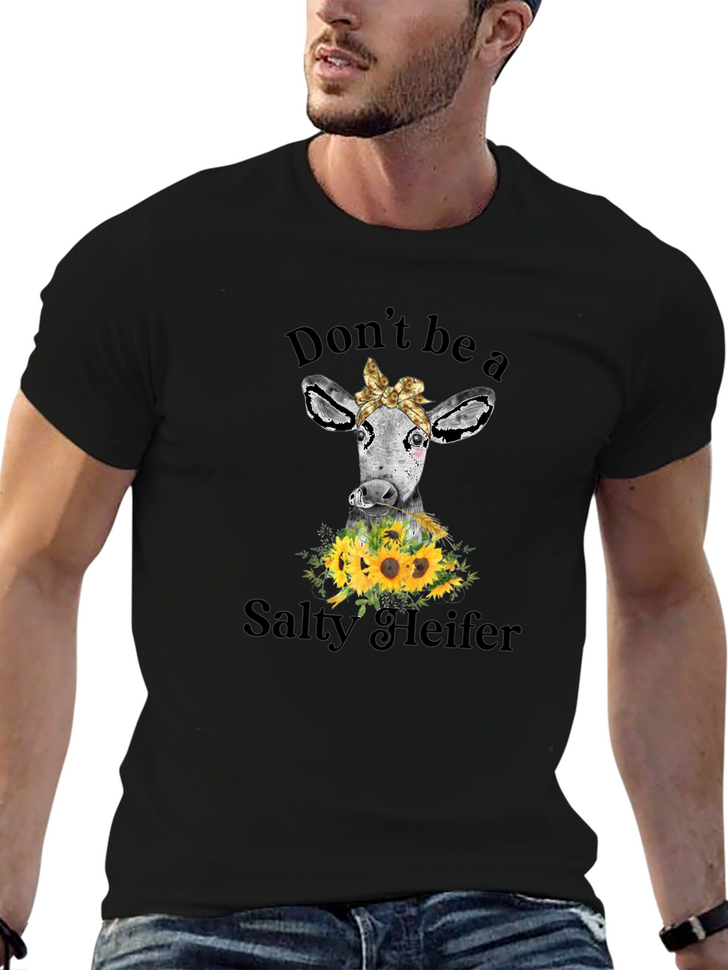 Salty Heifer Cow Graphic Tee