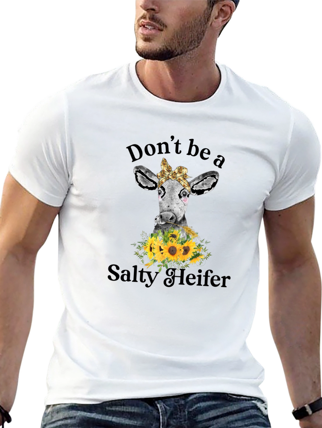 Salty Heifer Cow Graphic Tee