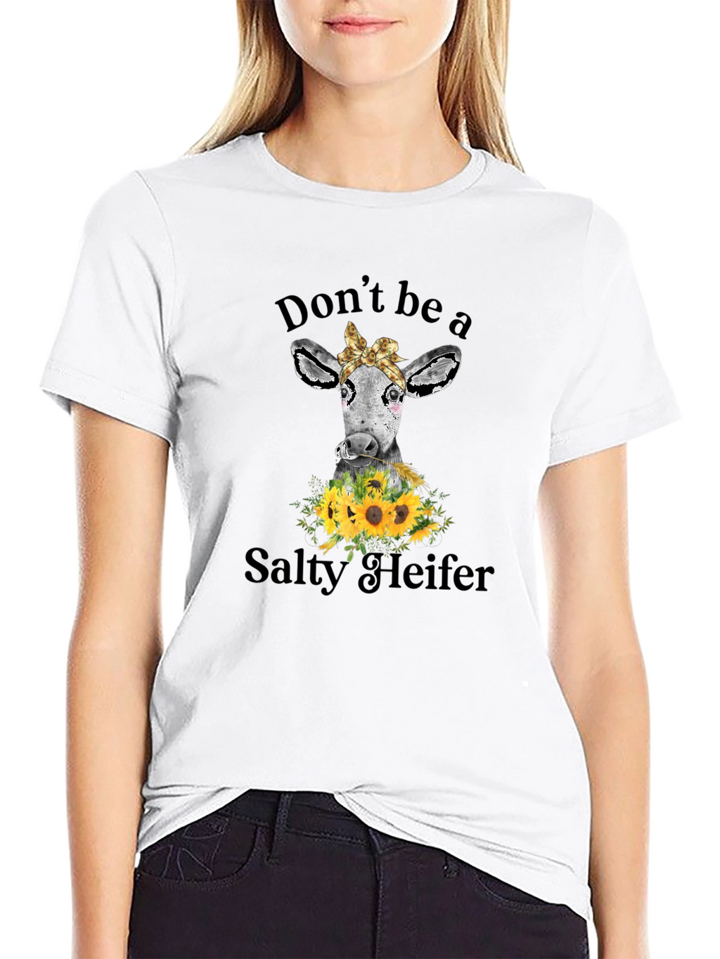Salty Heifer Cow Graphic Tee