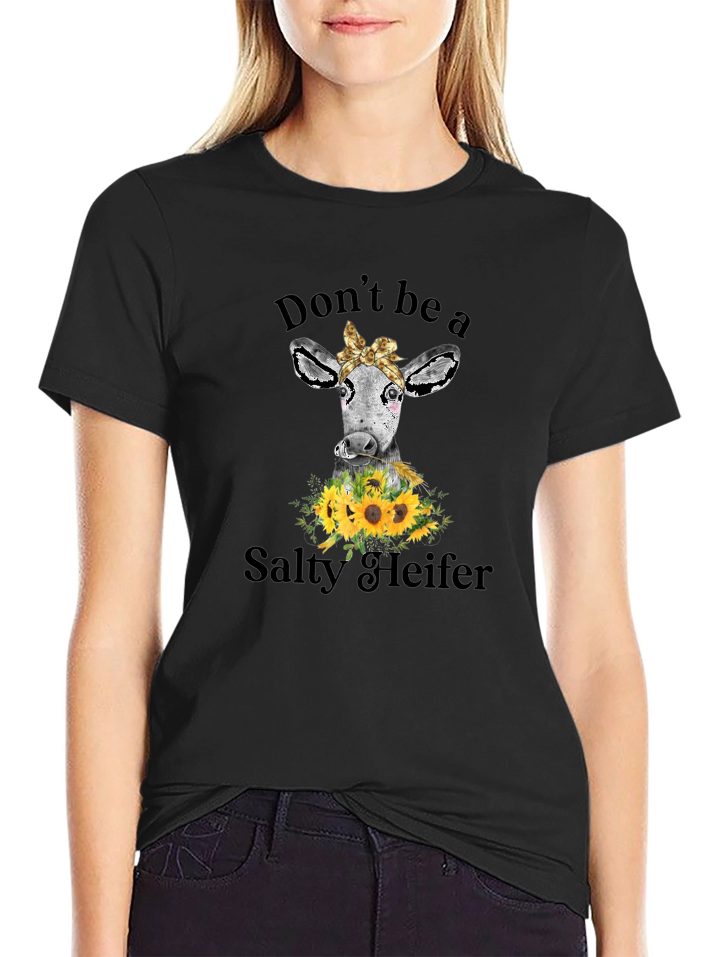 Salty Heifer Cow Graphic Tee