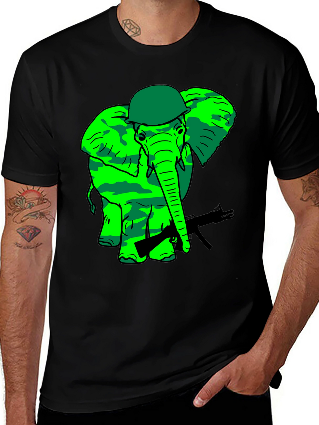 Camouflage Elephant T-Shirt