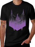 Fern Forest Print Graphic Tee - Black