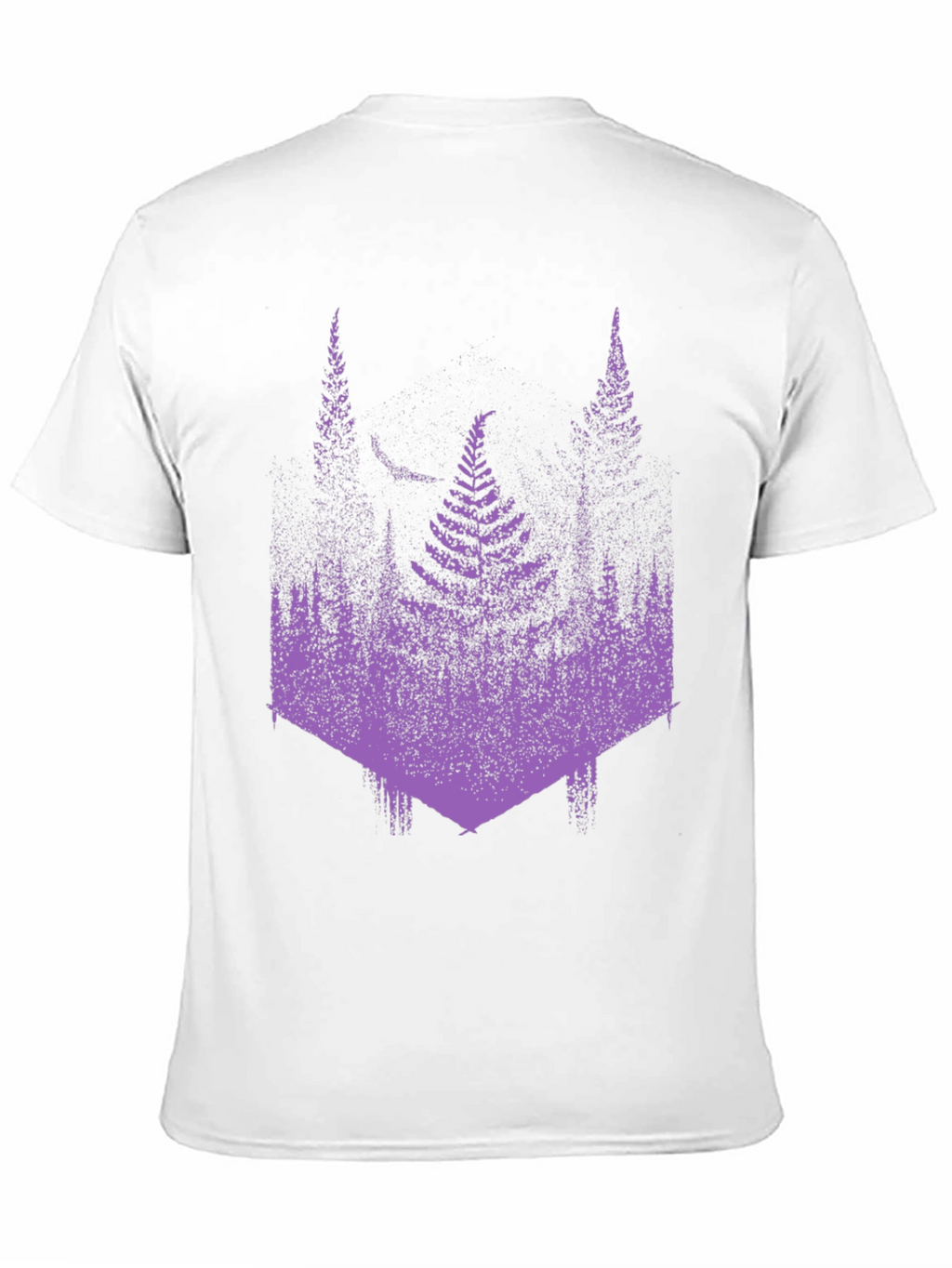 Fern Forest Print Graphic Tee - Black