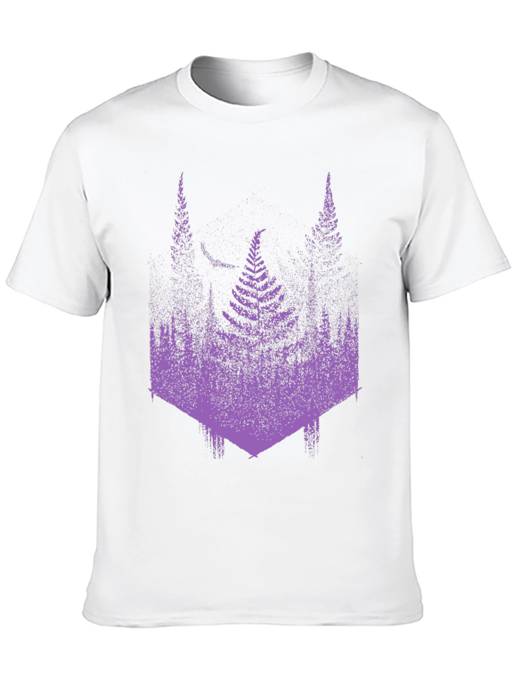 Fern Forest Print Graphic Tee - Black