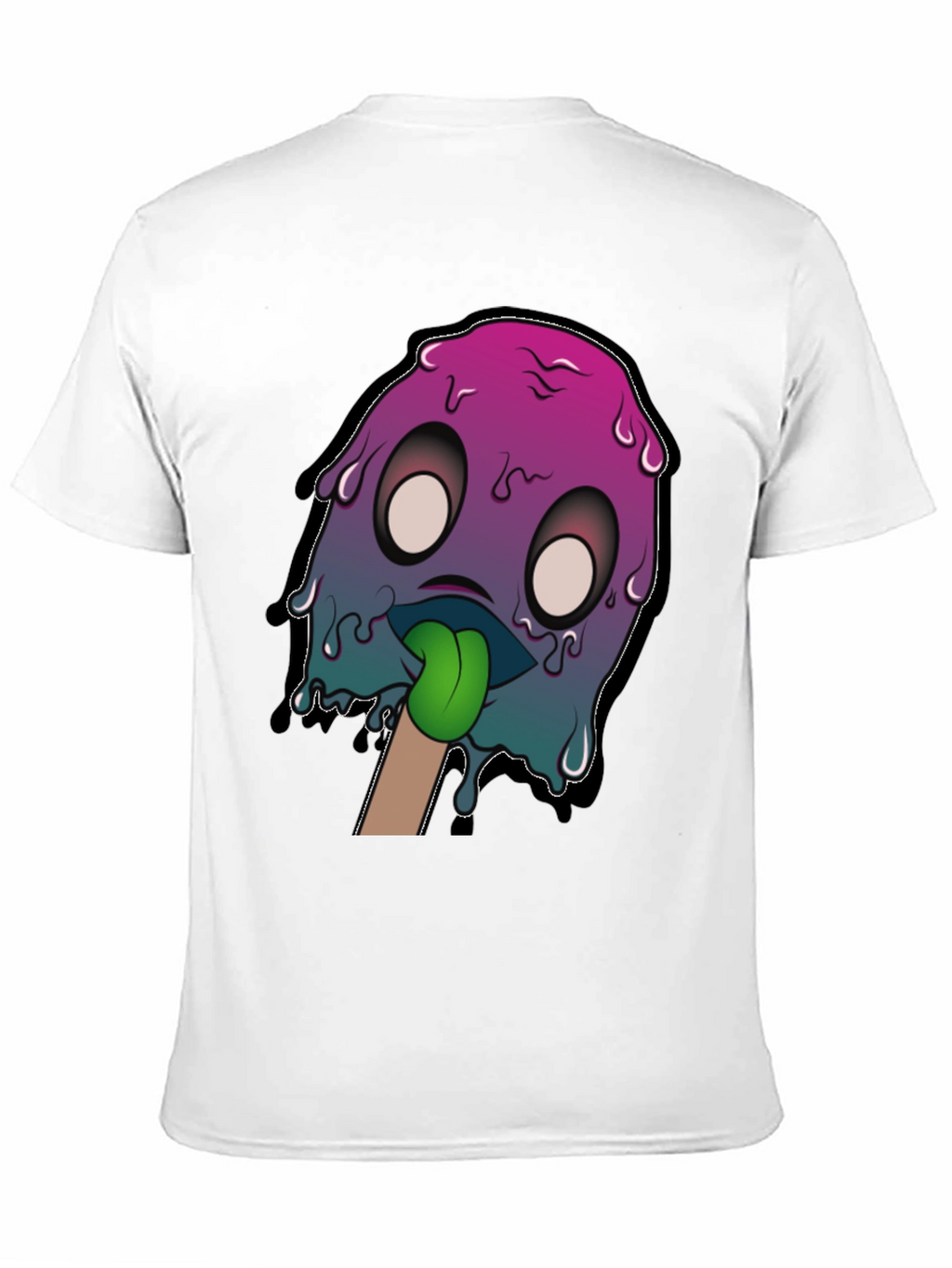 Melting Popsicle Monster Graphic Tee - Cool Design!