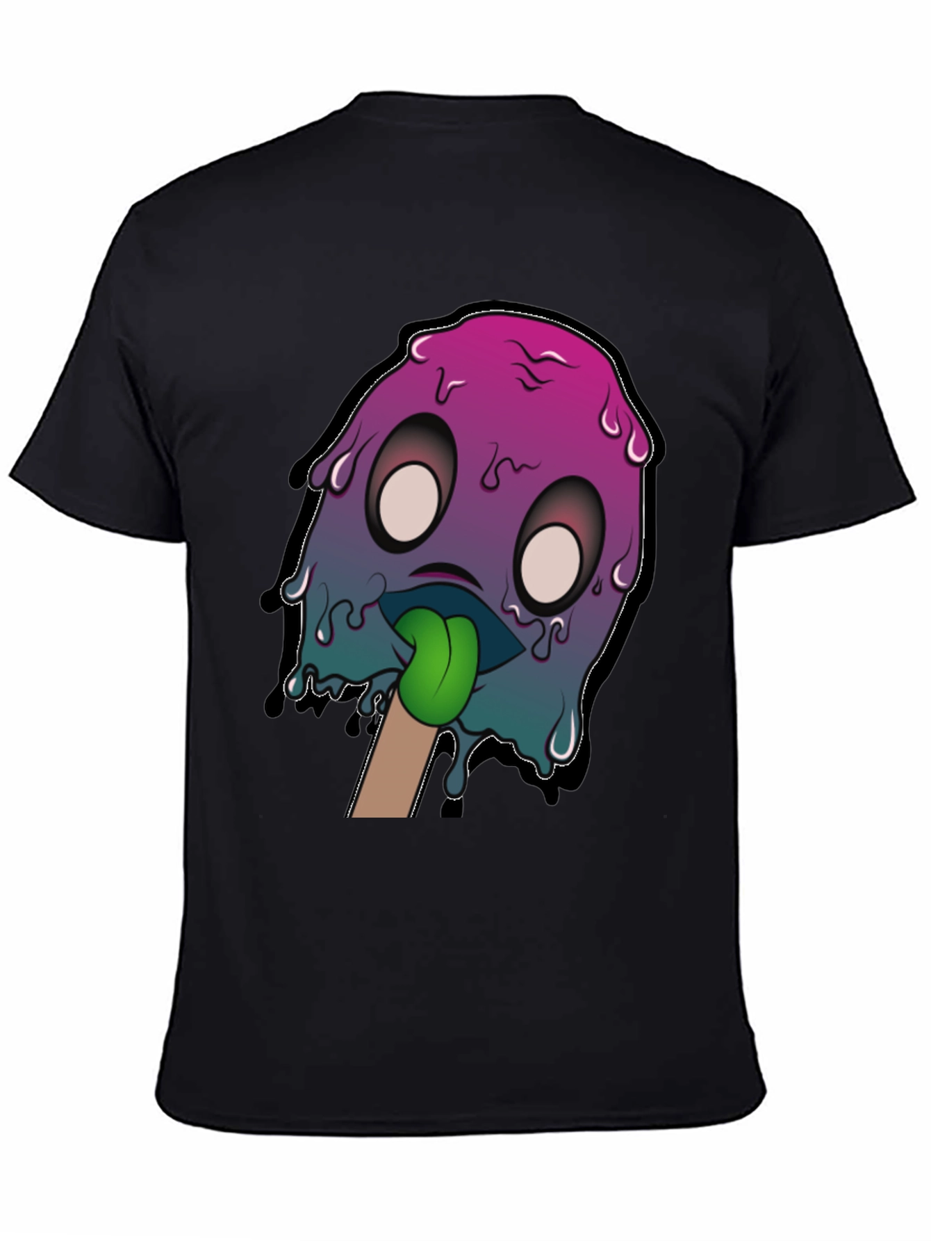 Melting Popsicle Monster Graphic Tee - Cool Design!