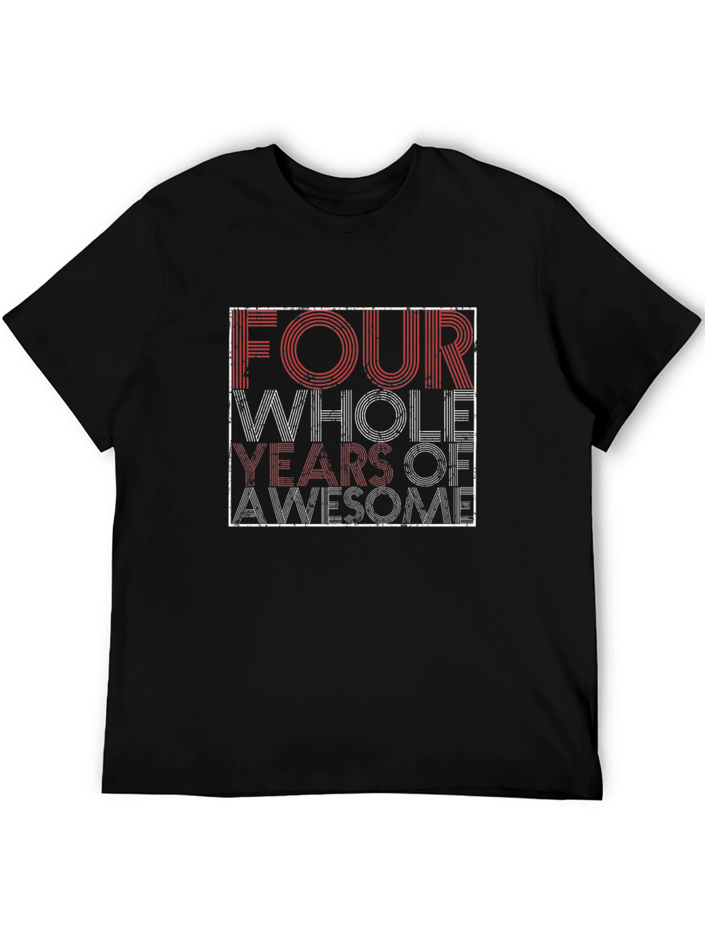 Four Years of Awesome Graphic Tee - Black