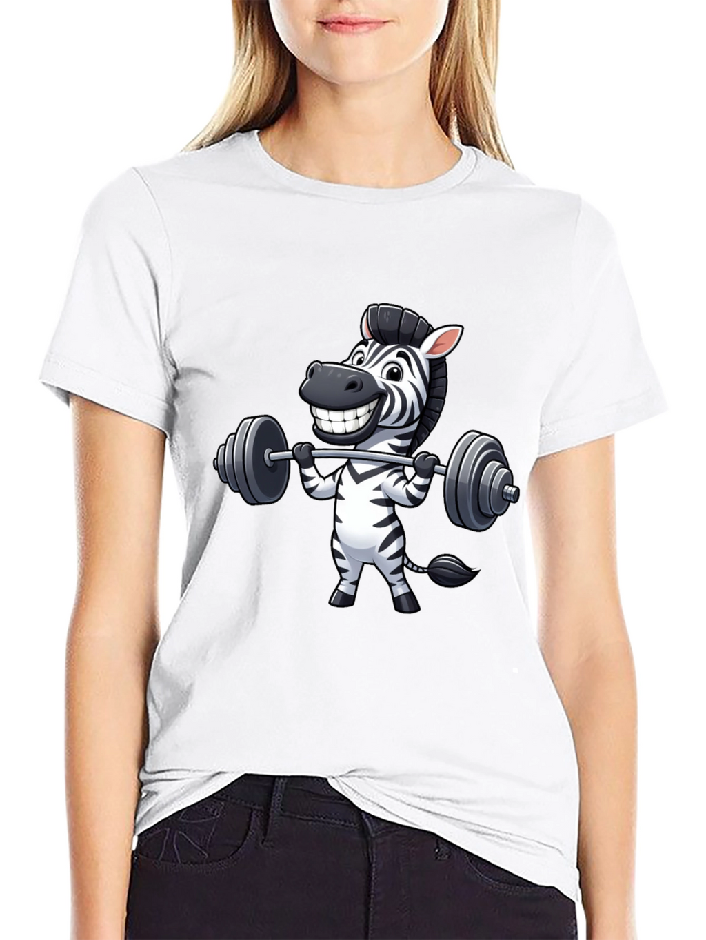 Zebra Gym Workout Black T-Shirt