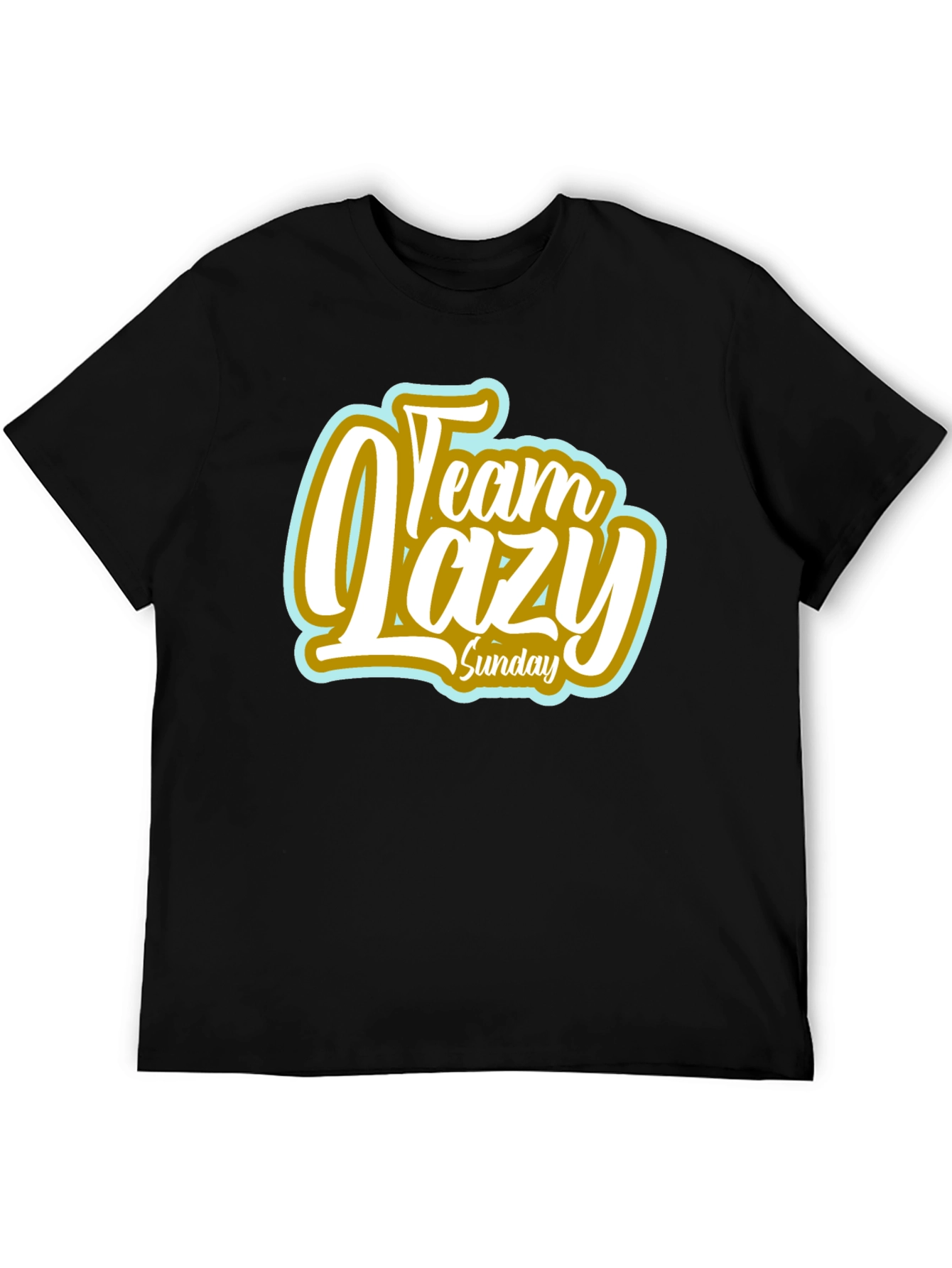 Team Lazy Sunday Black T-Shirt