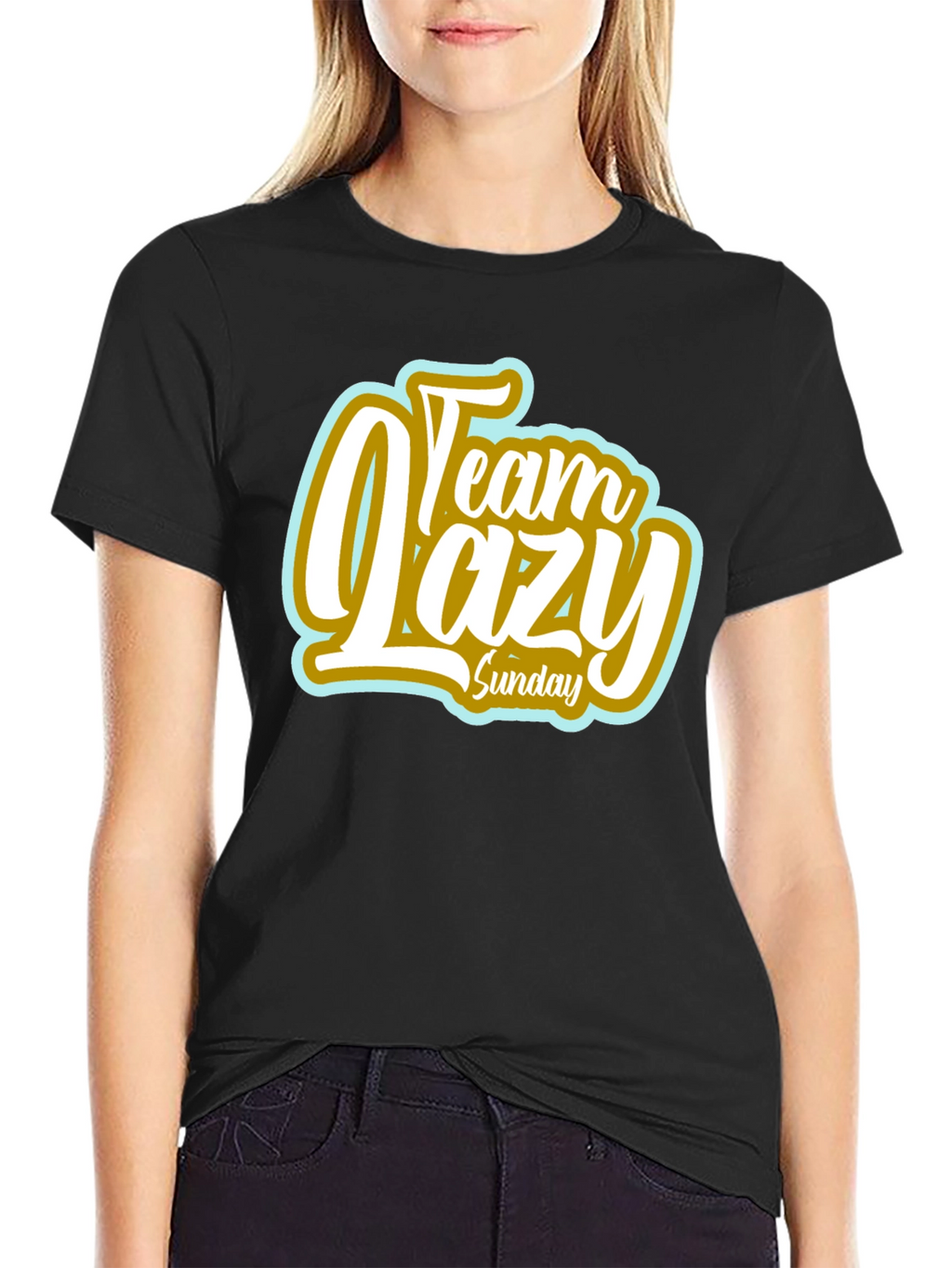 Team Lazy Sunday Black T-Shirt