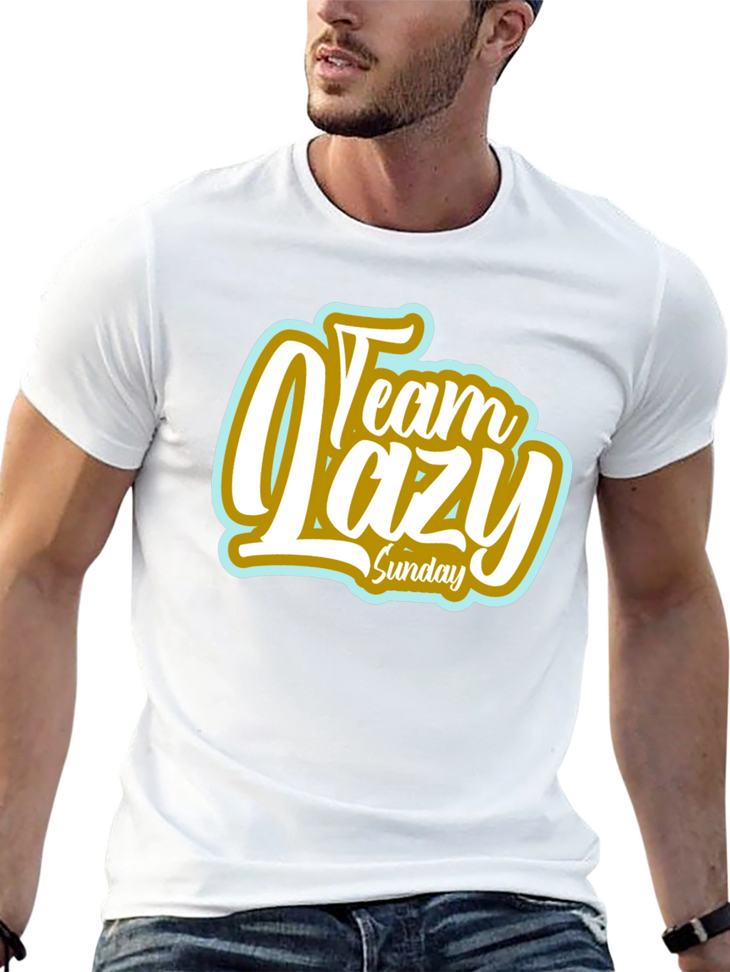 Team Lazy Sunday Black T-Shirt