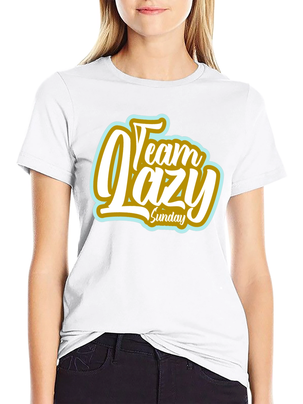 Team Lazy Sunday Black T-Shirt