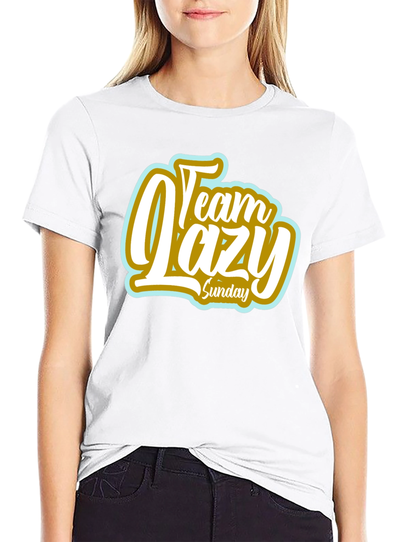 Team Lazy Sunday Black T-Shirt