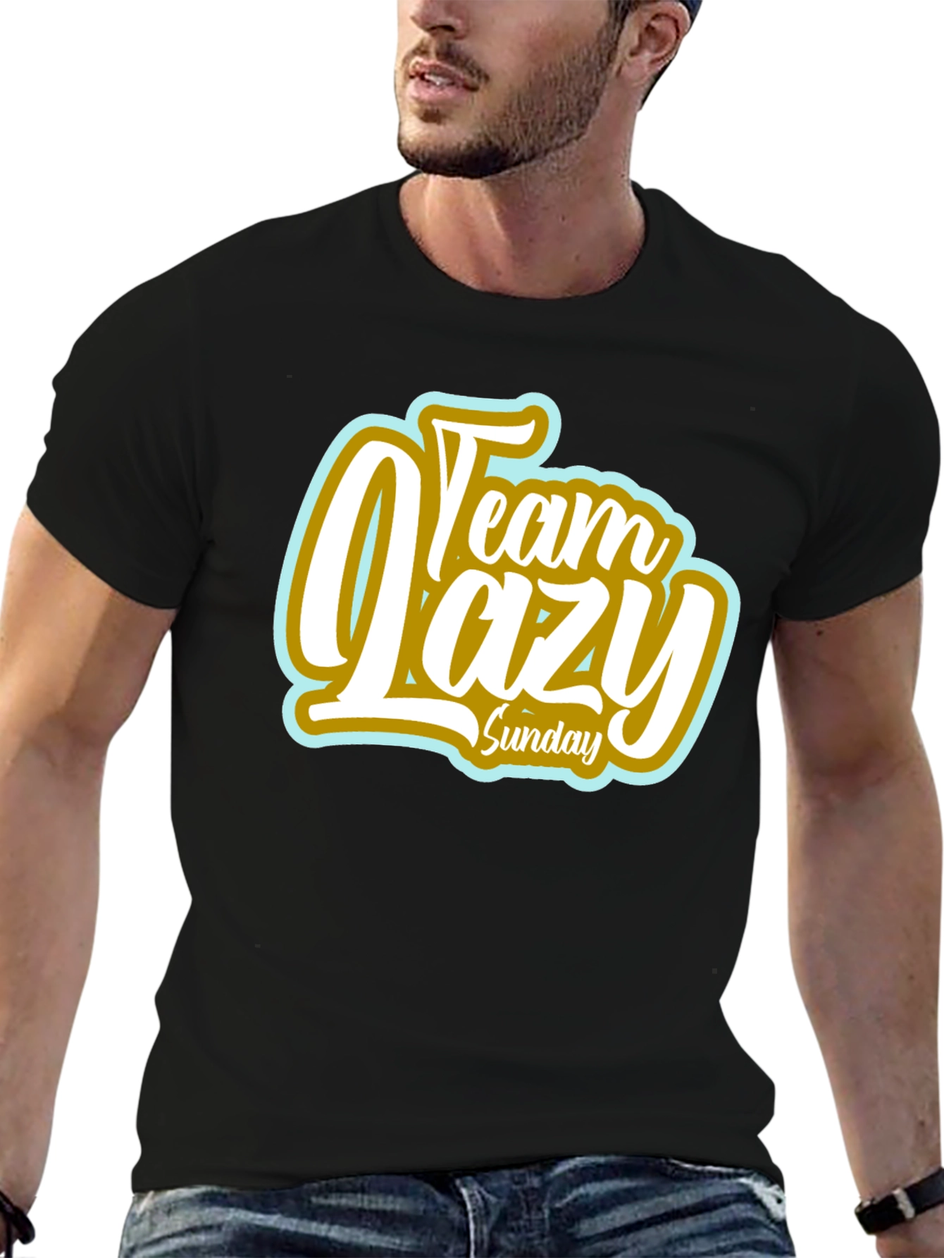 Team Lazy Sunday Black T-Shirt