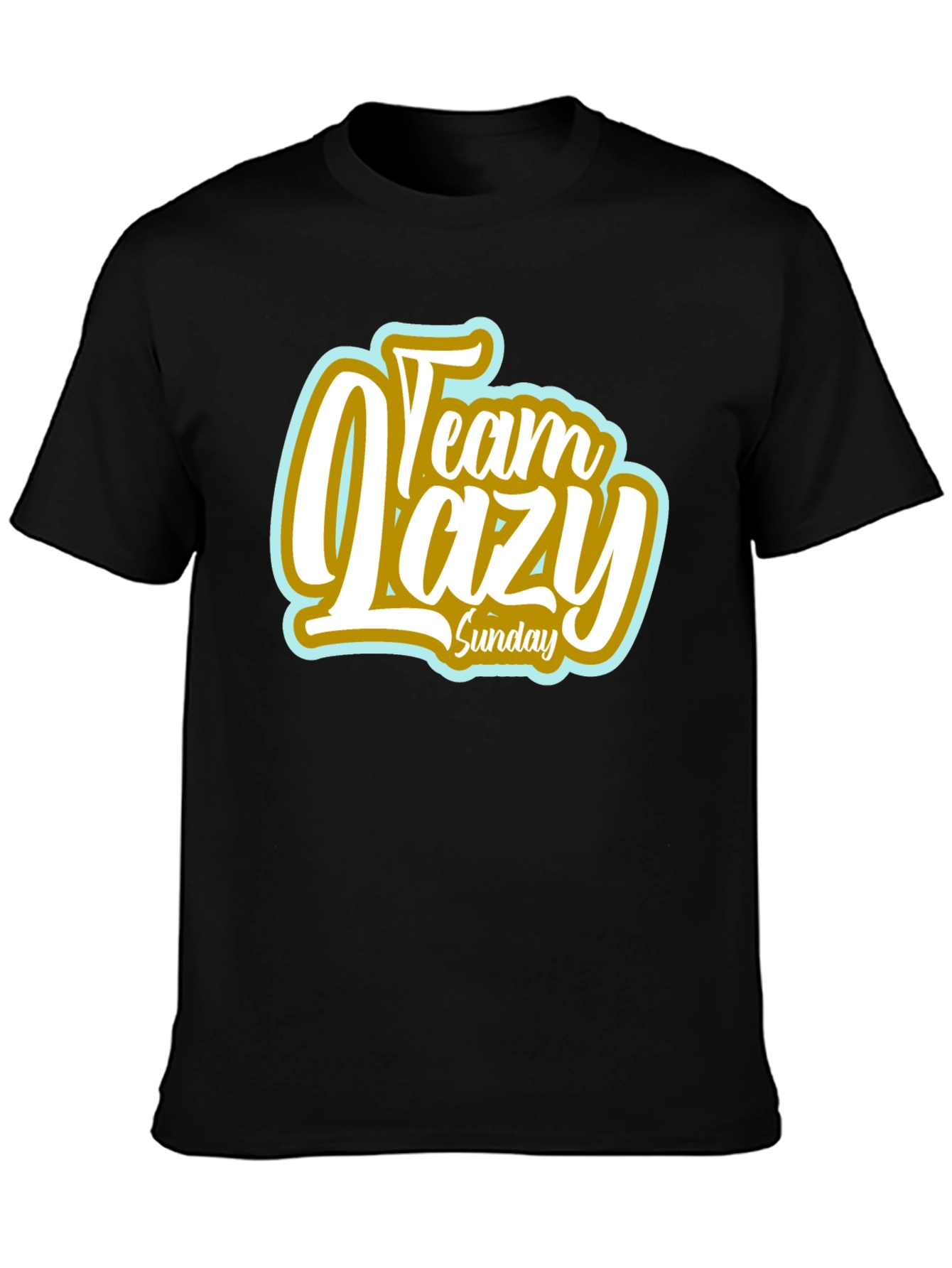 Team Lazy Sunday Black T-Shirt