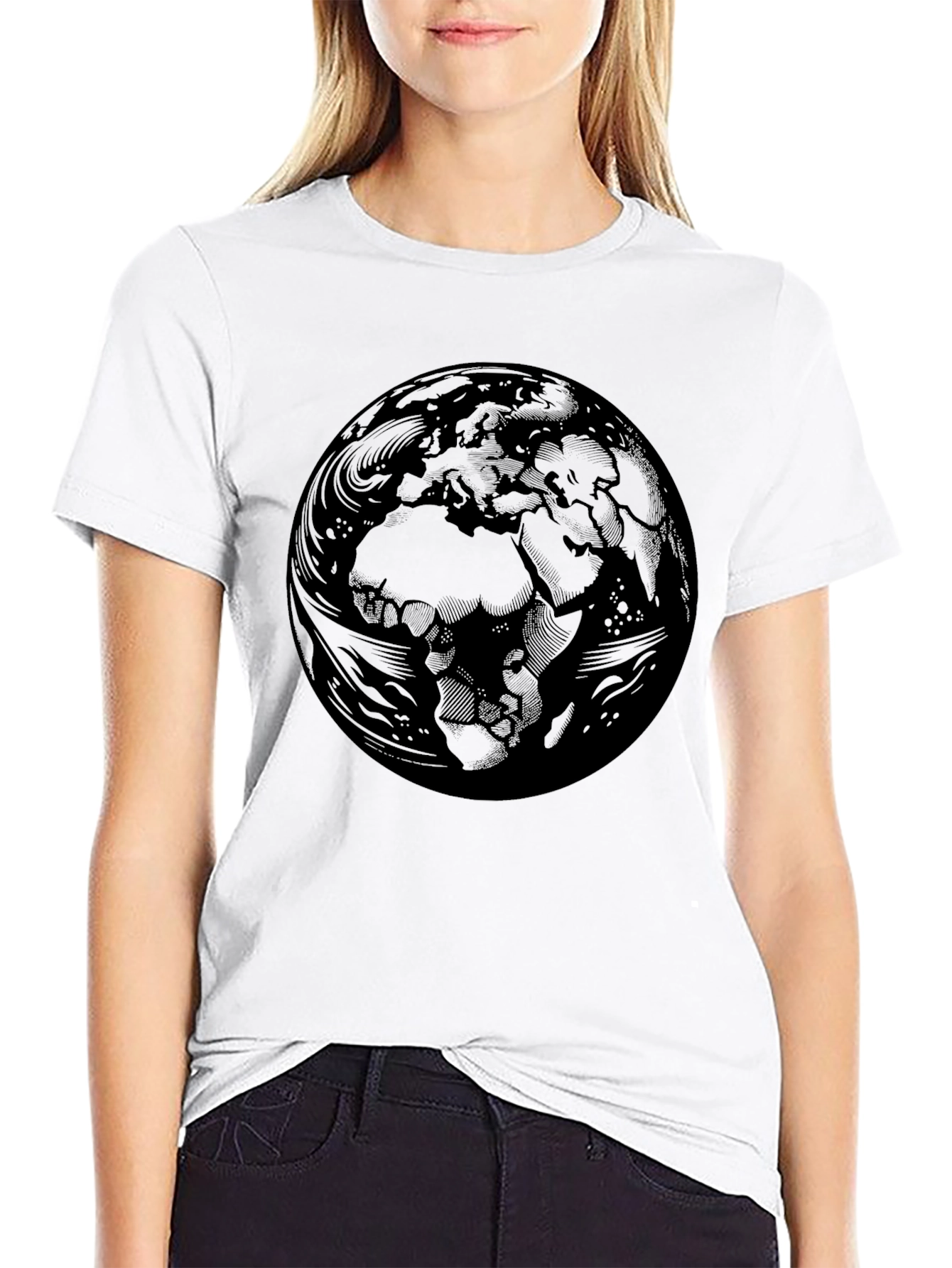 Earth Graphic Black T-Shirt