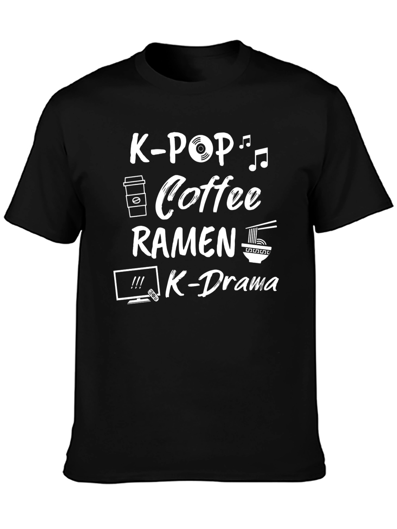 K-Pop Coffee Ramen K-Drama T-Shirt