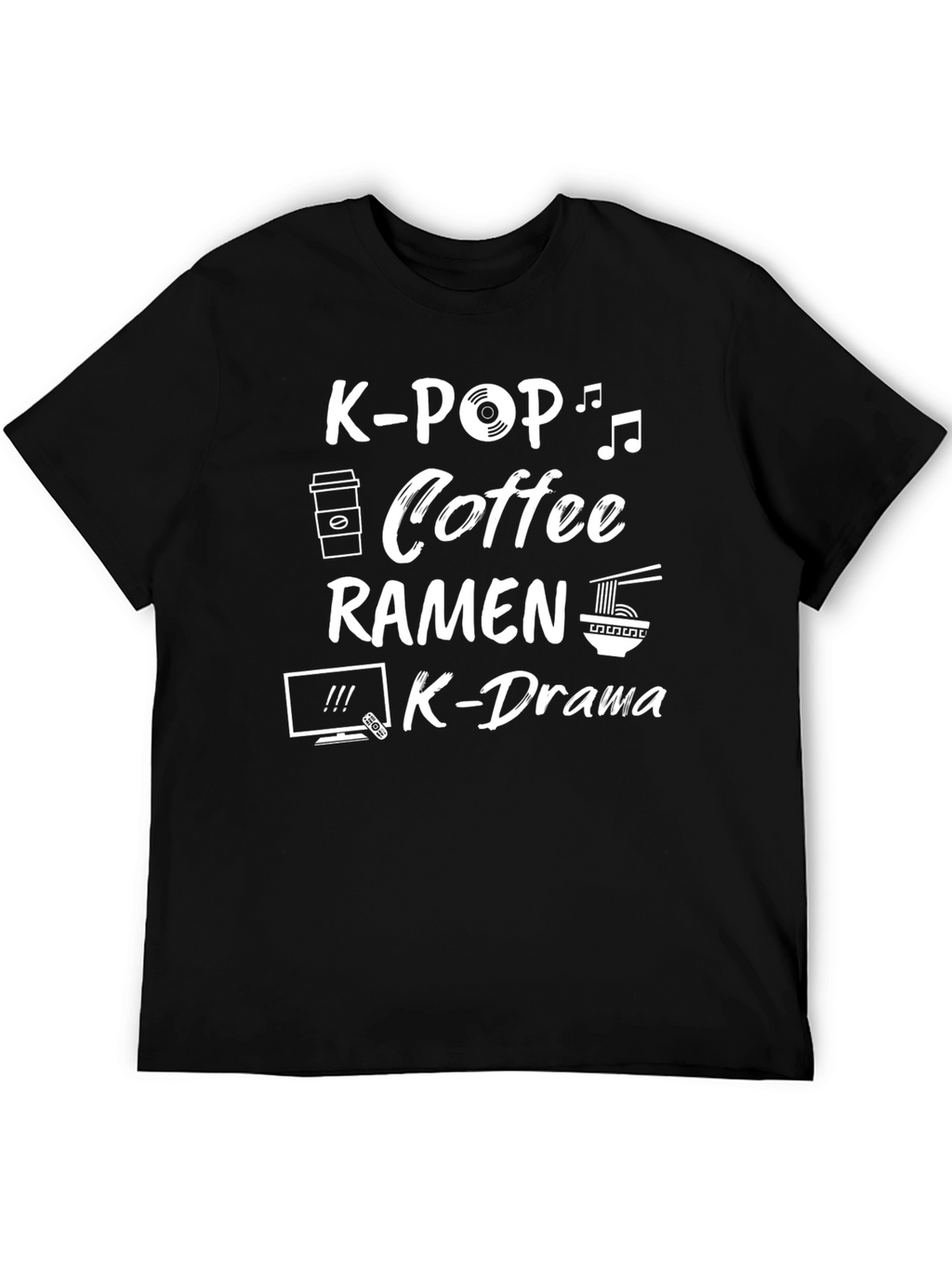 K-Pop Coffee Ramen K-Drama T-Shirt