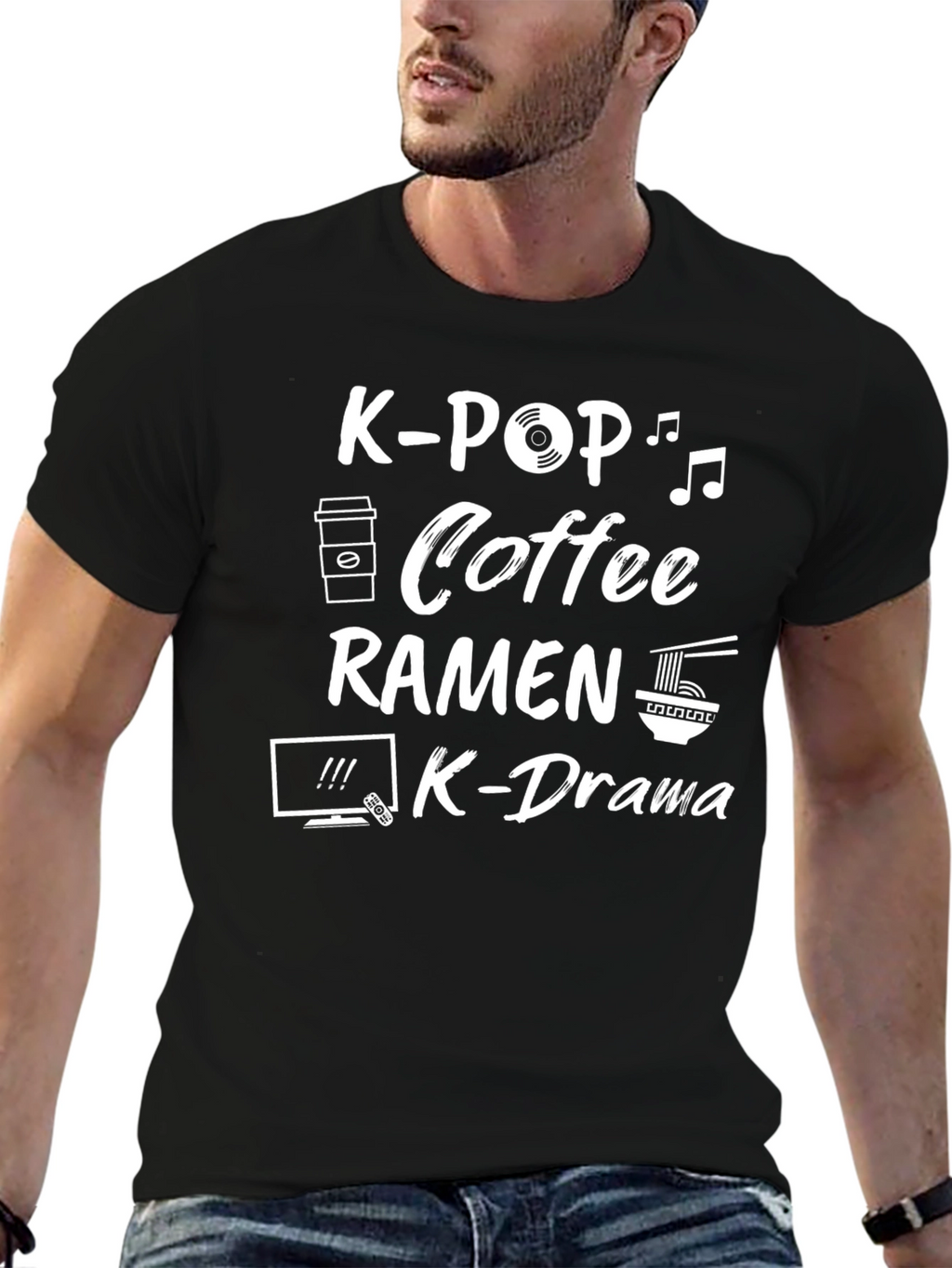 K-Pop Coffee Ramen K-Drama T-Shirt
