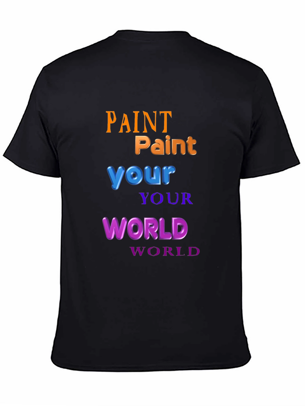 Paint Your World Graphic T-Shirt - Black