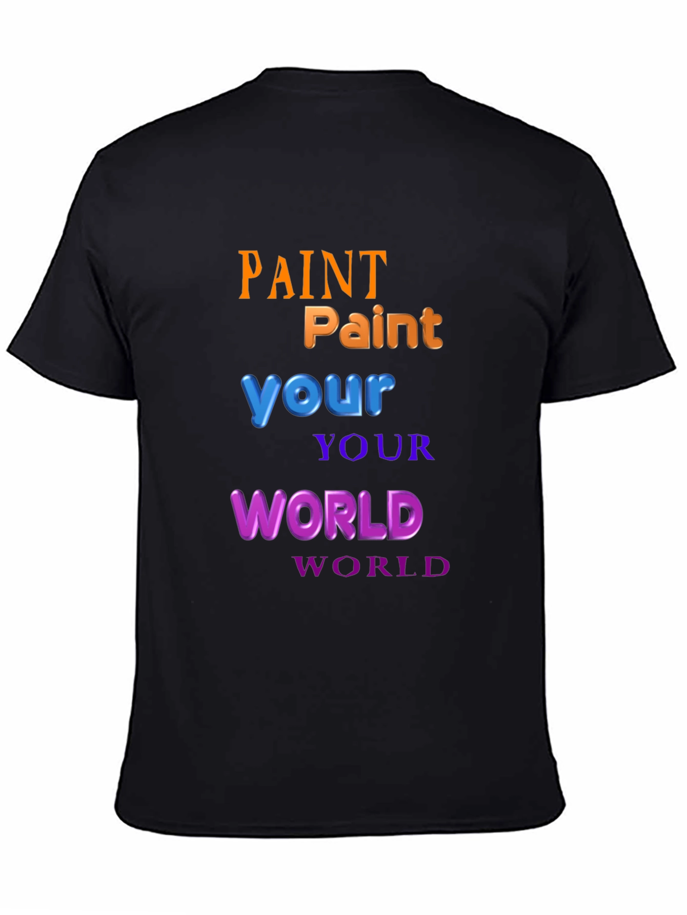 Paint Your World Graphic T-Shirt - Black