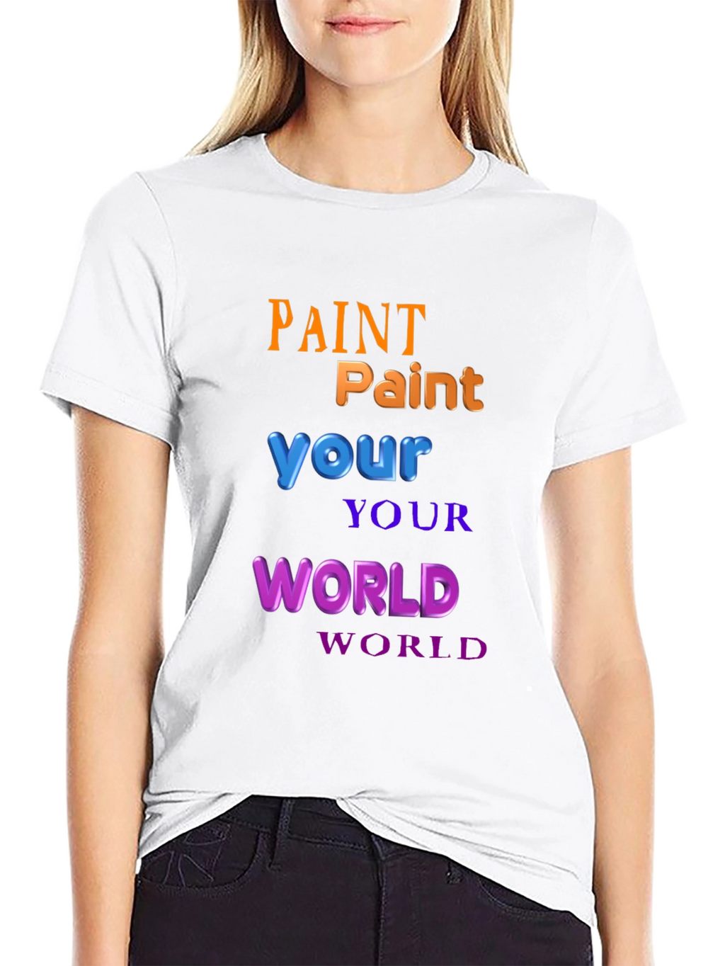 Paint Your World Graphic T-Shirt - Black