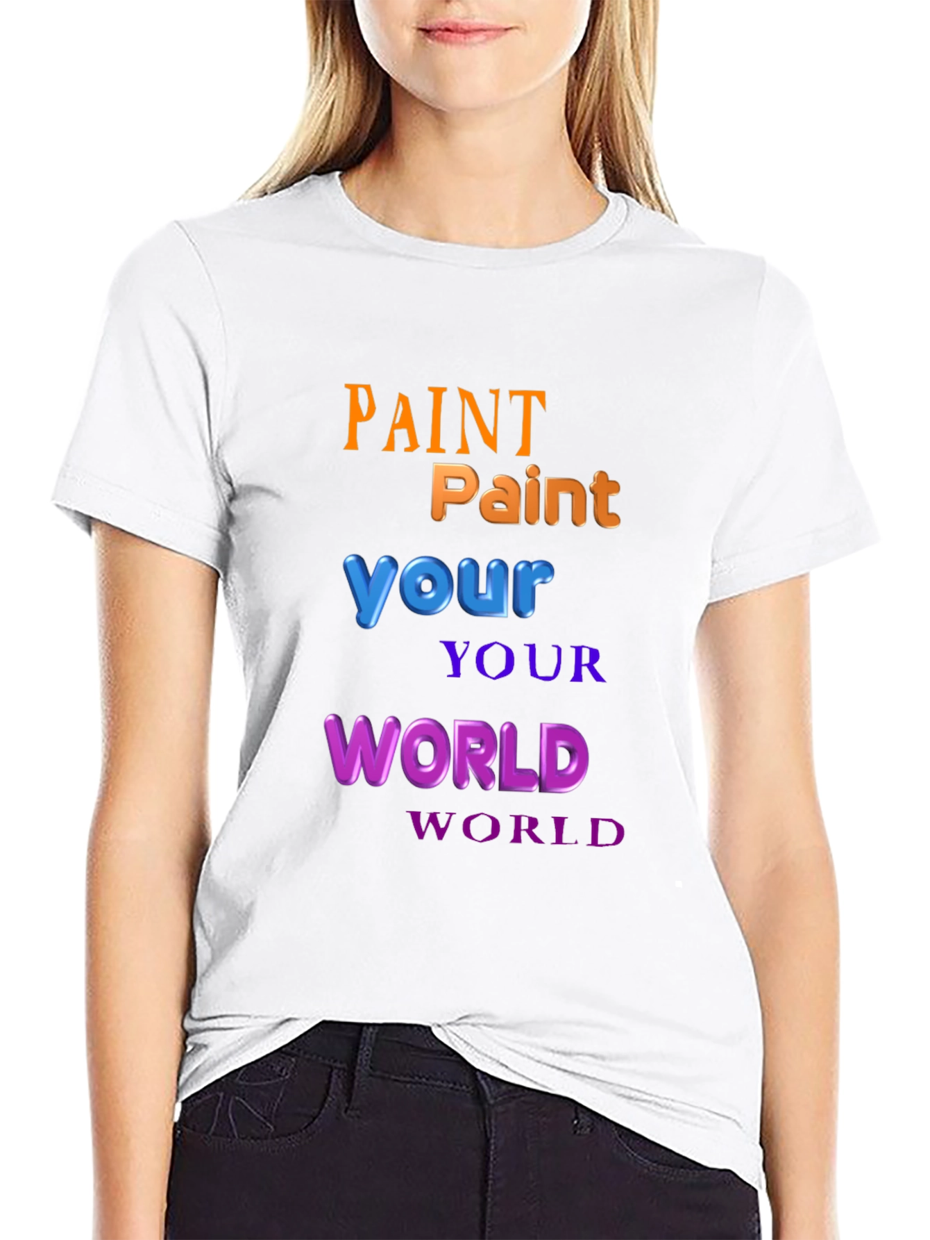 Paint Your World Graphic T-Shirt - Black