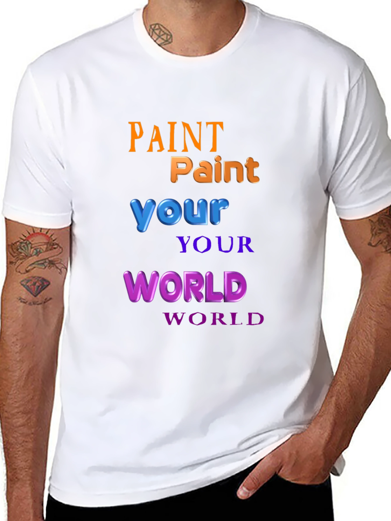Paint Your World Graphic T-Shirt - Black