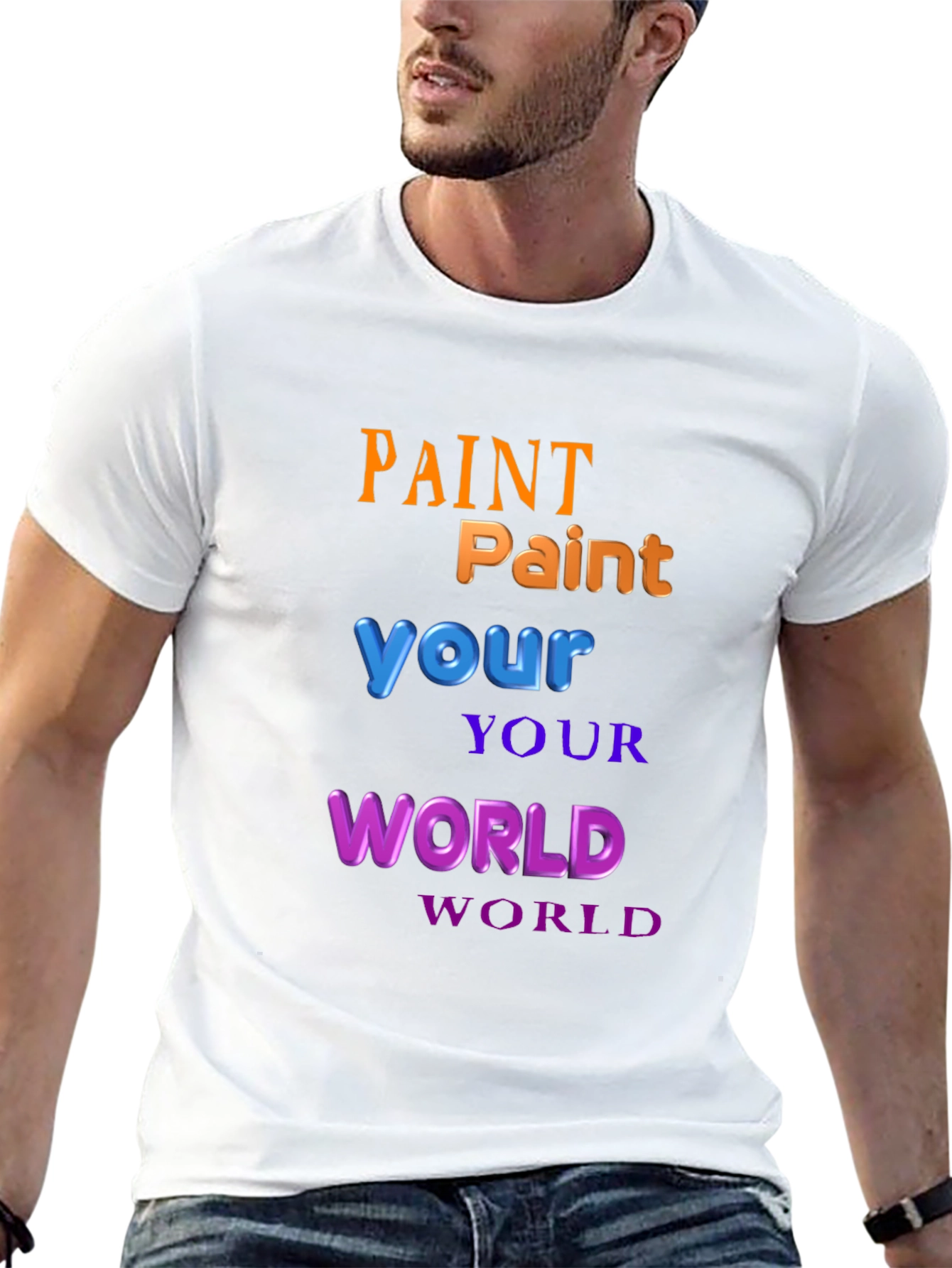 Paint Your World Graphic T-Shirt - Black