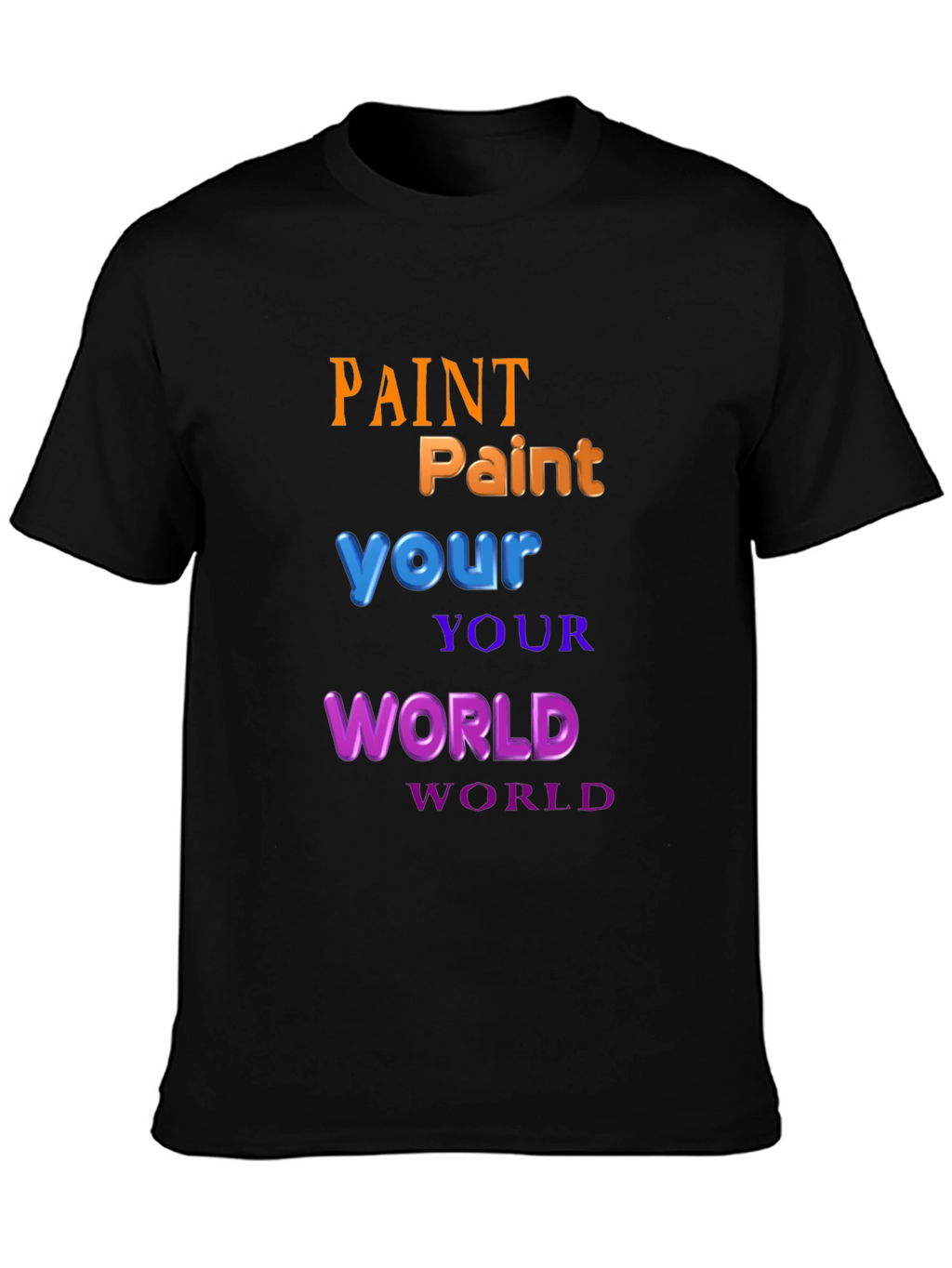 Paint Your World Graphic T-Shirt - Black