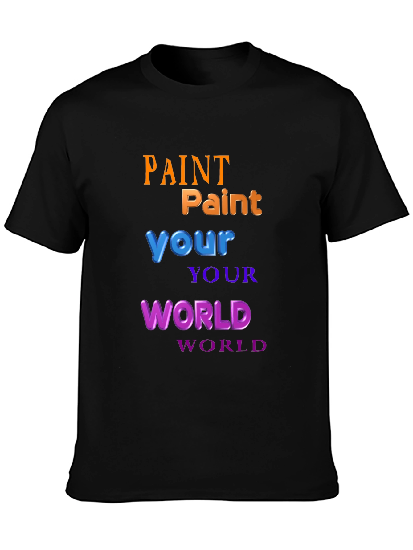 Paint Your World Graphic T-Shirt - Black