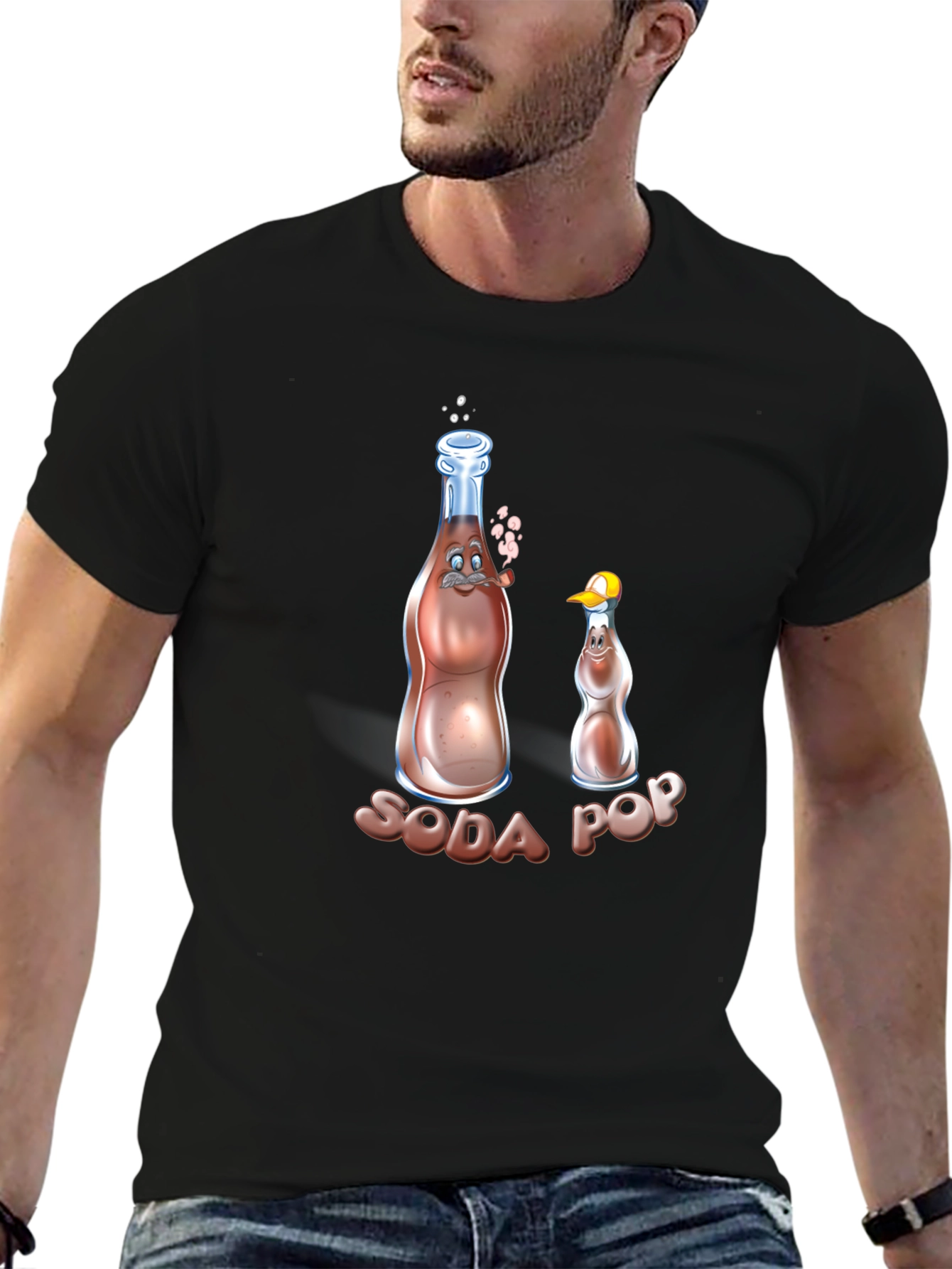 Soda Pop Cartoon Graphic Tee