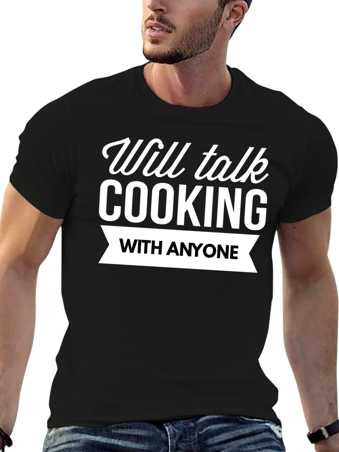 Cooking Enthusiast Black Graphic T-Shirt
