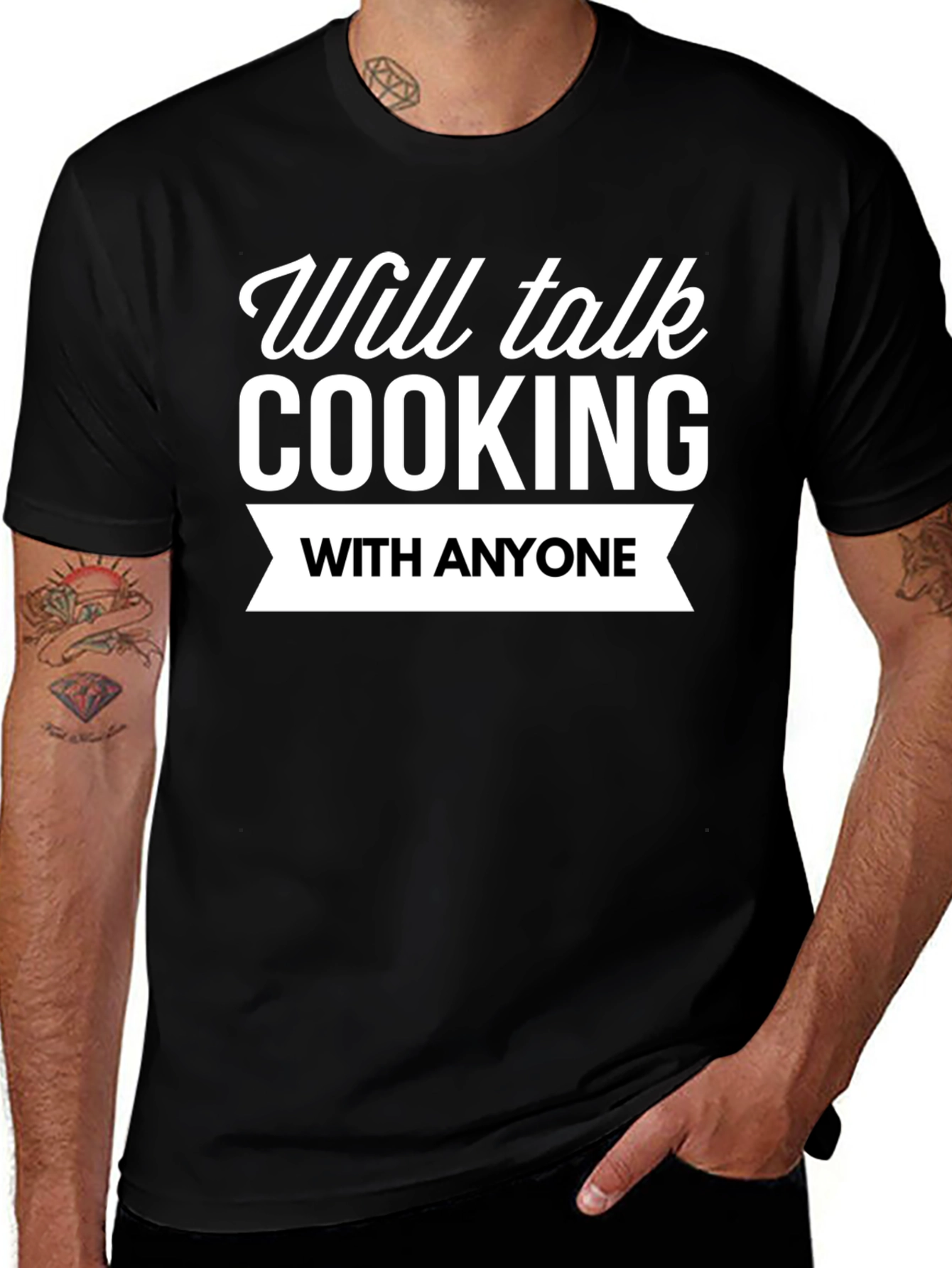 Cooking Enthusiast Black Graphic T-Shirt