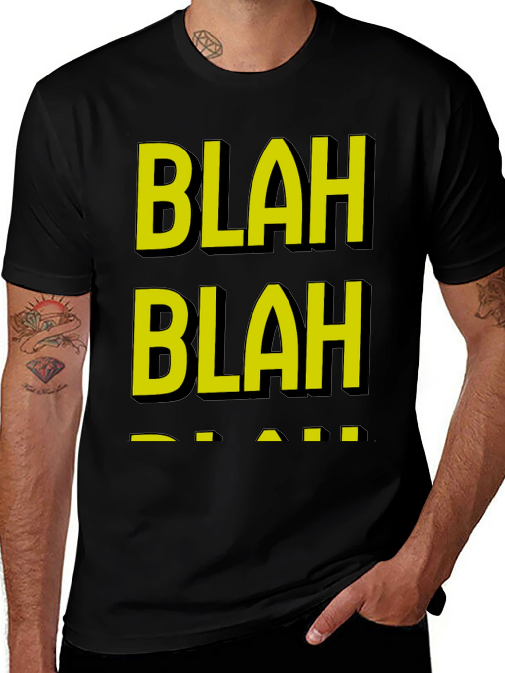 Blah Blah Graphic Tee - Funny Mens T-Shirt
