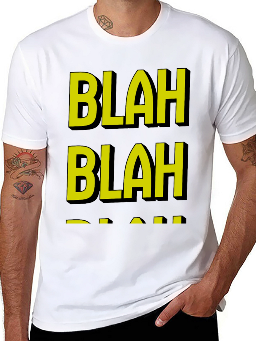 Blah Blah Graphic Tee - Funny Mens T-Shirt