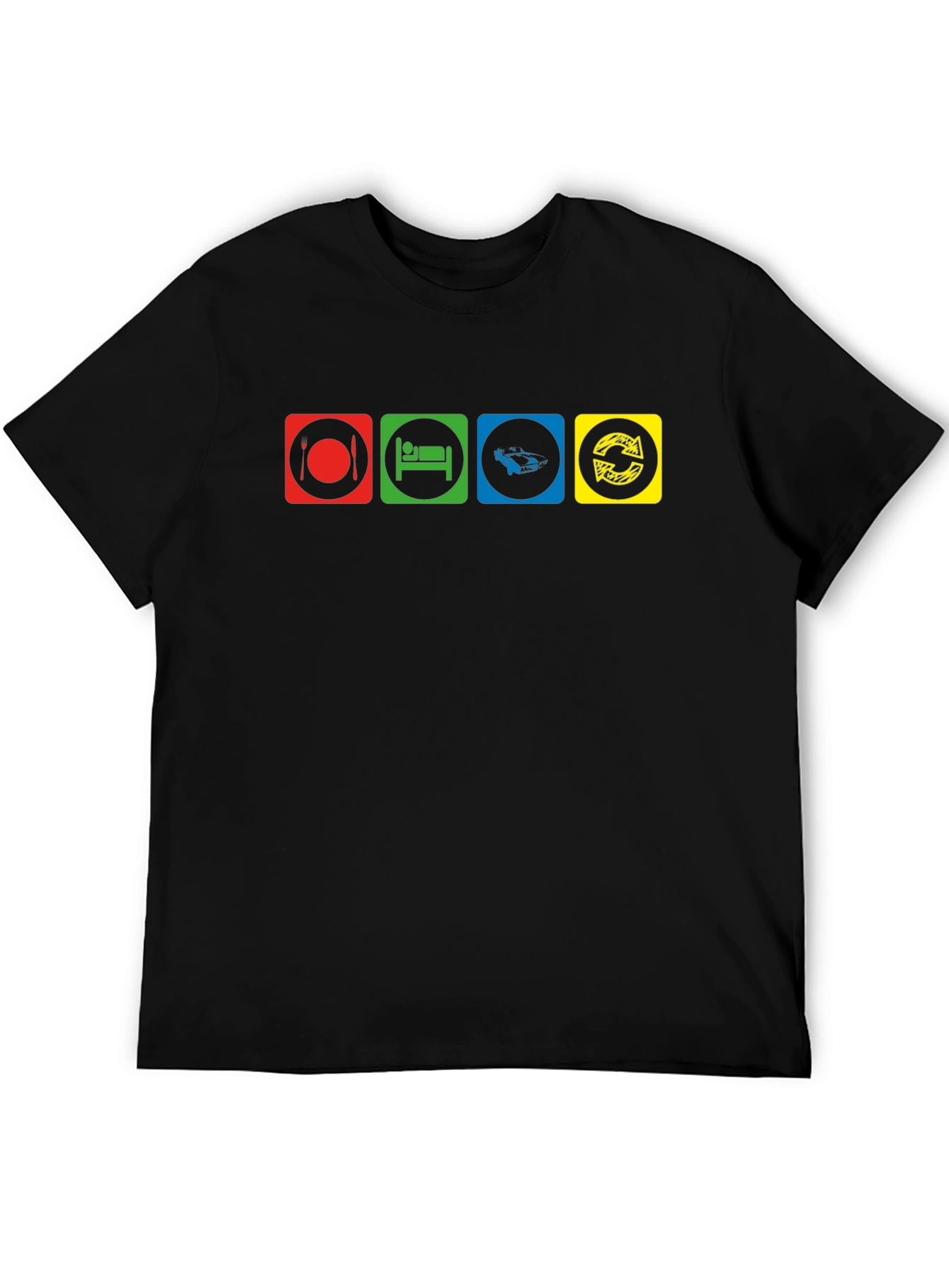Eat Sleep Drift Repeat Black T-Shirt
