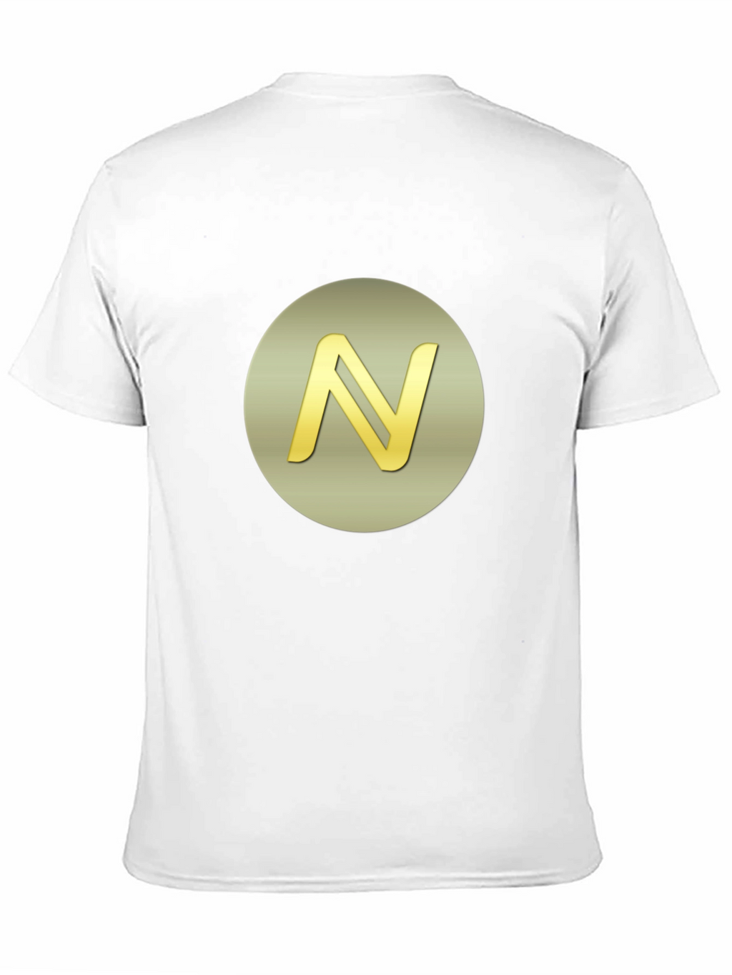 Golden Initial N Graphic Print Black T-Shirt