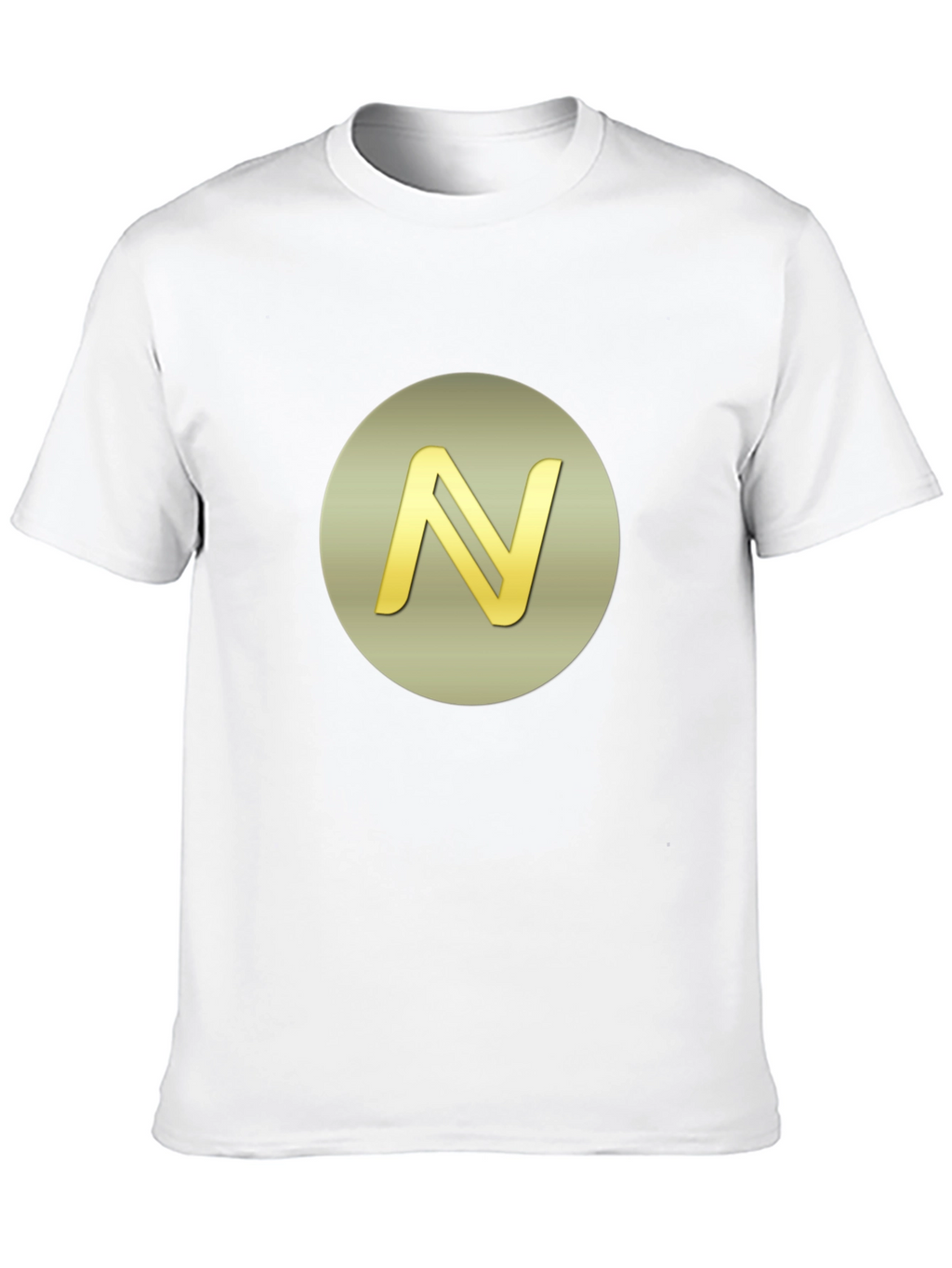 Golden Initial N Graphic Print Black T-Shirt
