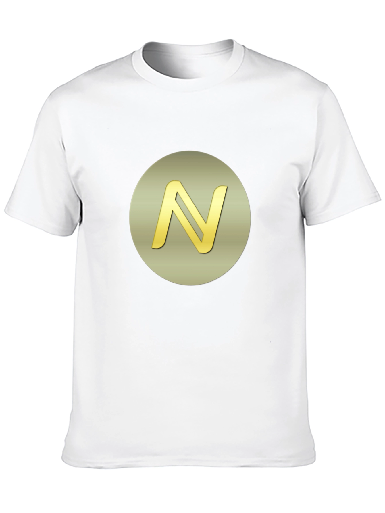 Golden Initial N Graphic Print Black T-Shirt