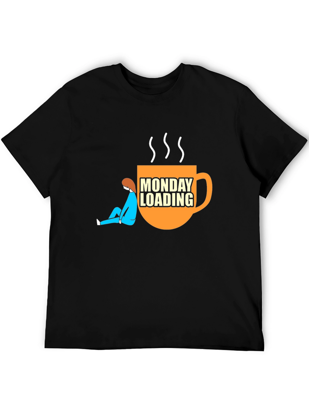 Monday Loading Graphic T-Shirt Coffee Lover Tee