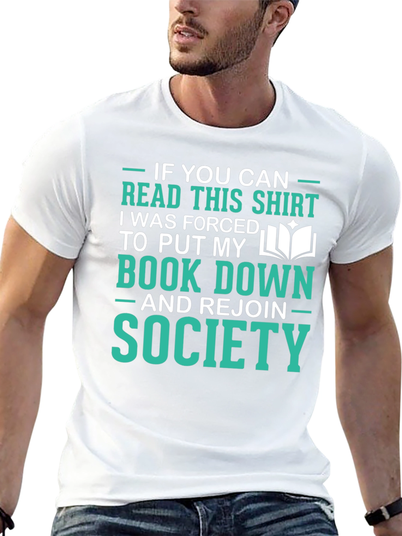 Funny Reader T-Shirt: Forced to Rejoin Society